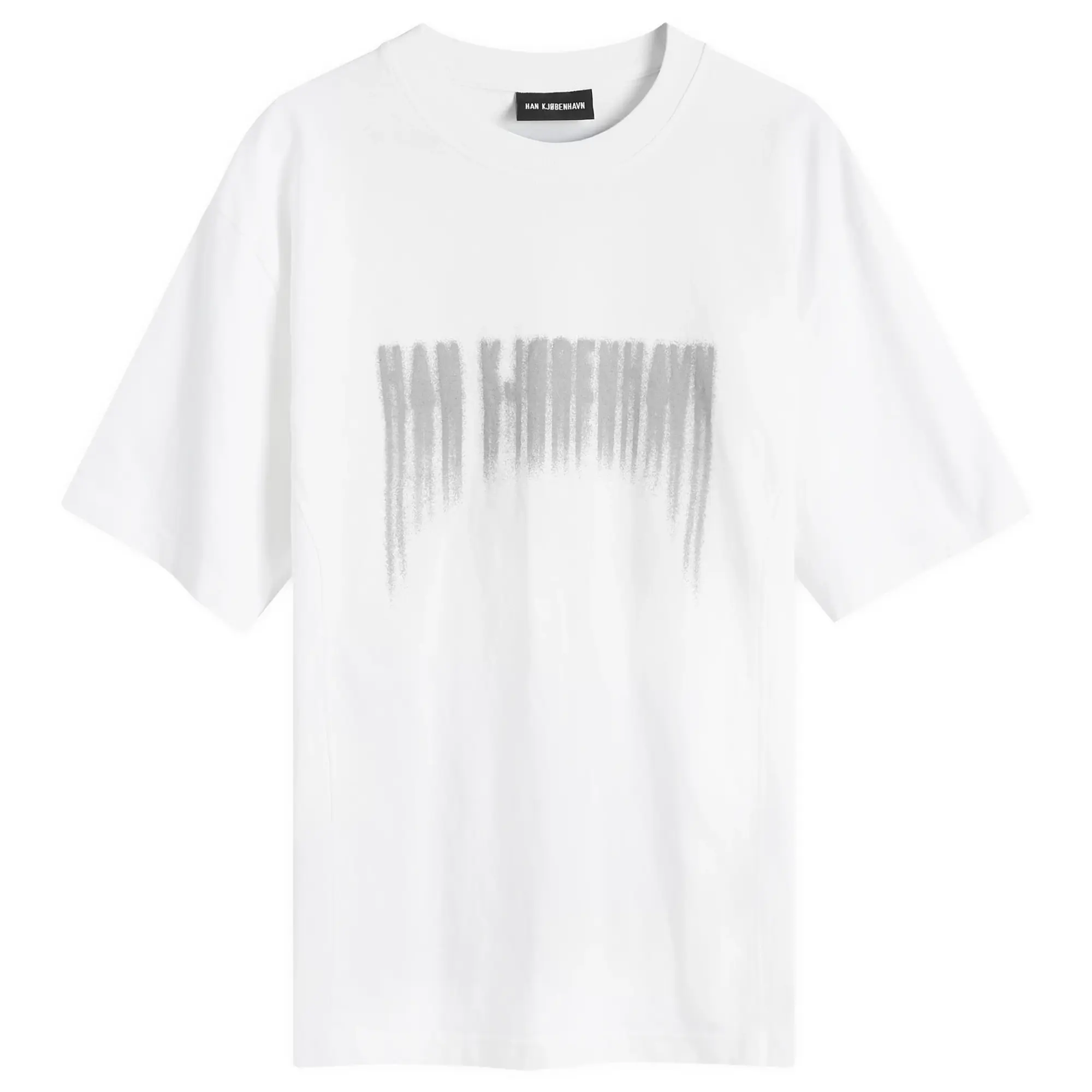 Han Kjobenhavn Men's Faded Logo Boxy T-Shirt White