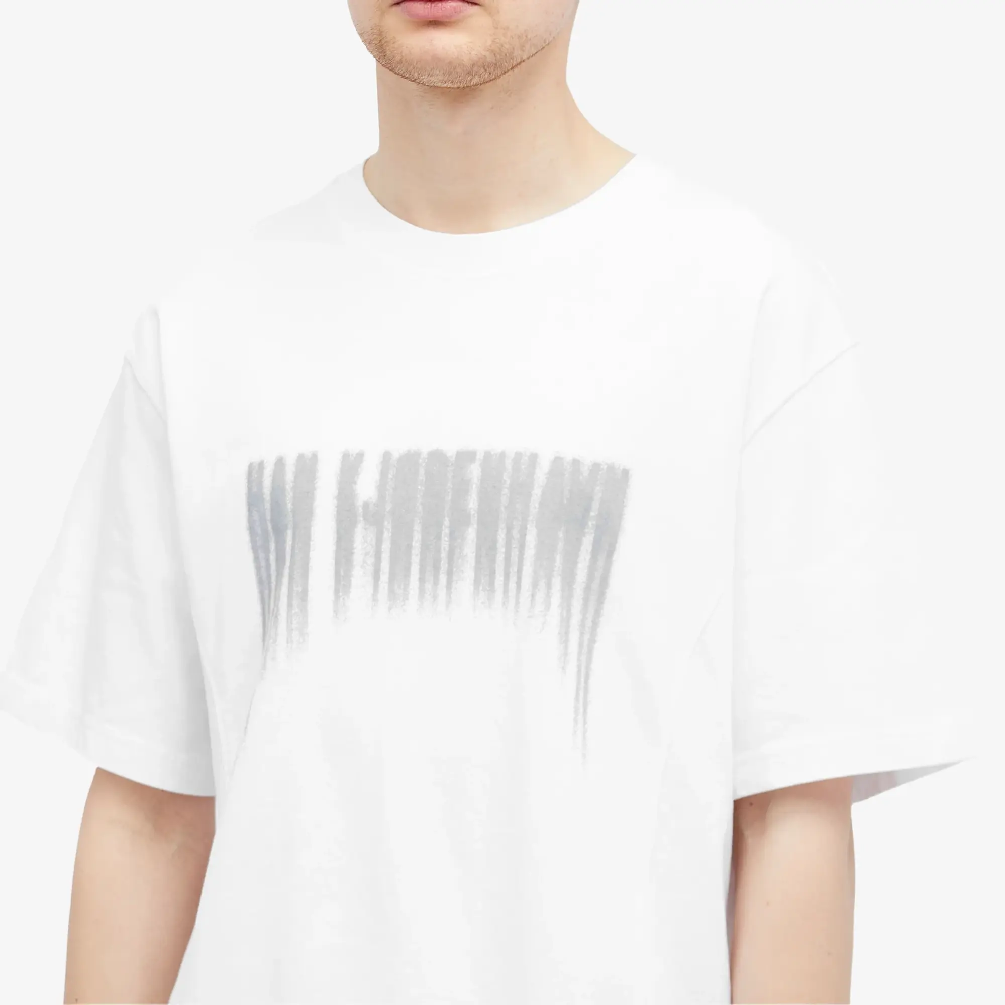 Han Kjobenhavn Men's Faded Logo Boxy T-Shirt White