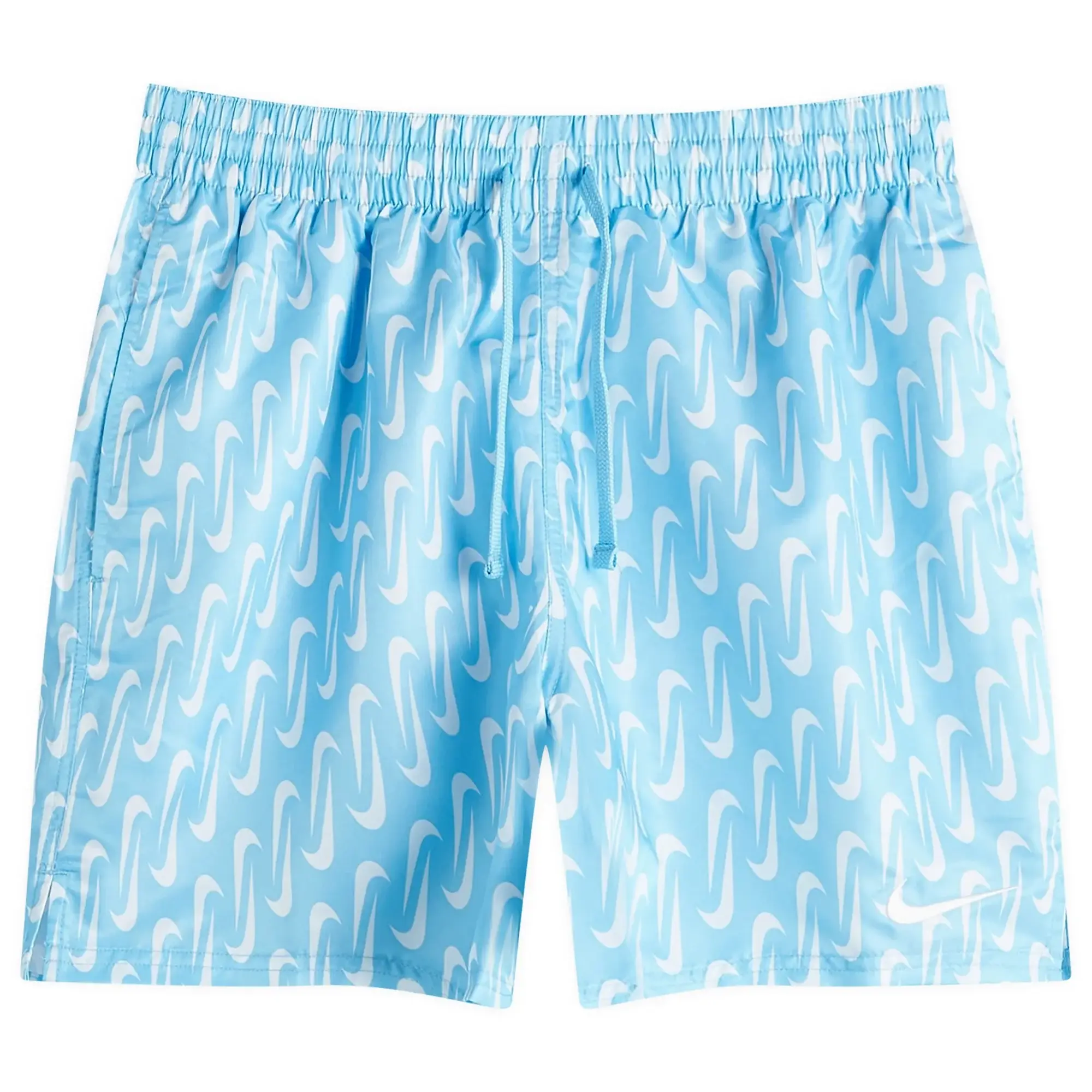 Nike Swimming Swoosh Link 5 inch volley swim shorts in persian violet all over print-Purple
