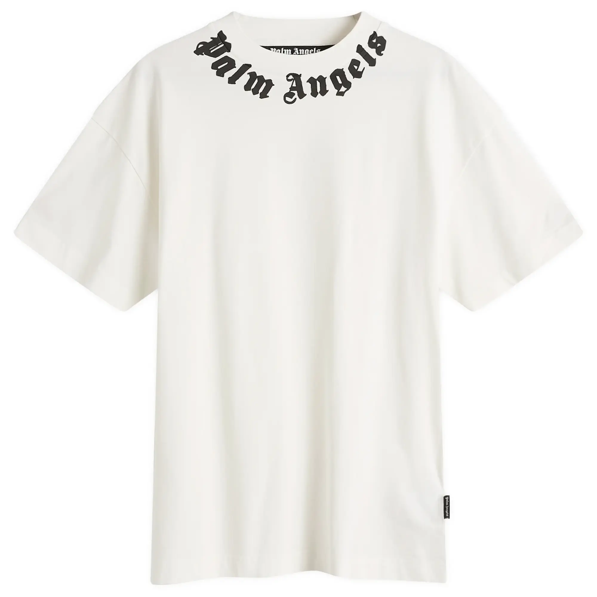 Palm Angels Men's Neck Logo T-Shirt White