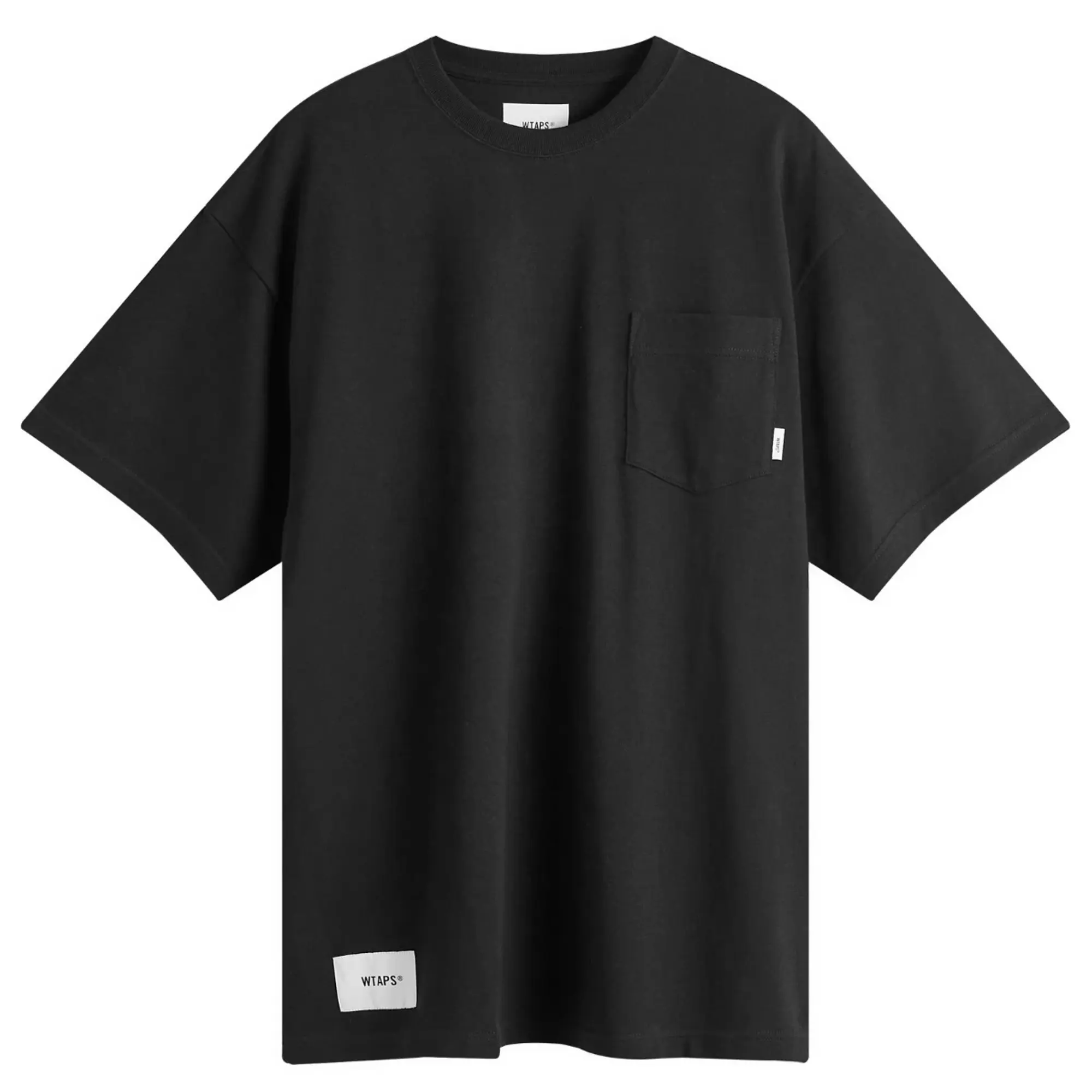 WTAPS Men's 24 Back Print Pocket T-Shirt Black