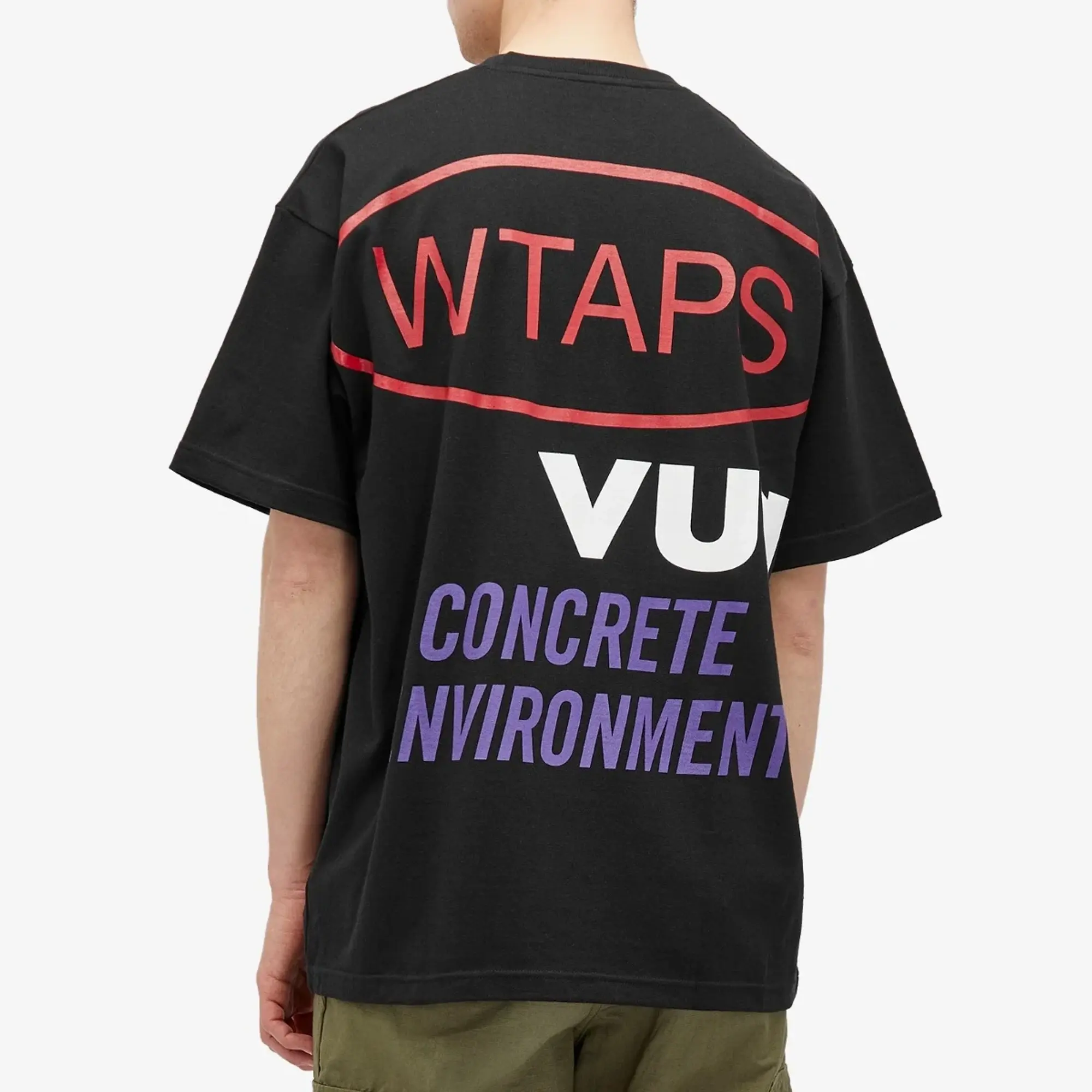 WTAPS Men's 24 Back Print Pocket T-Shirt Black
