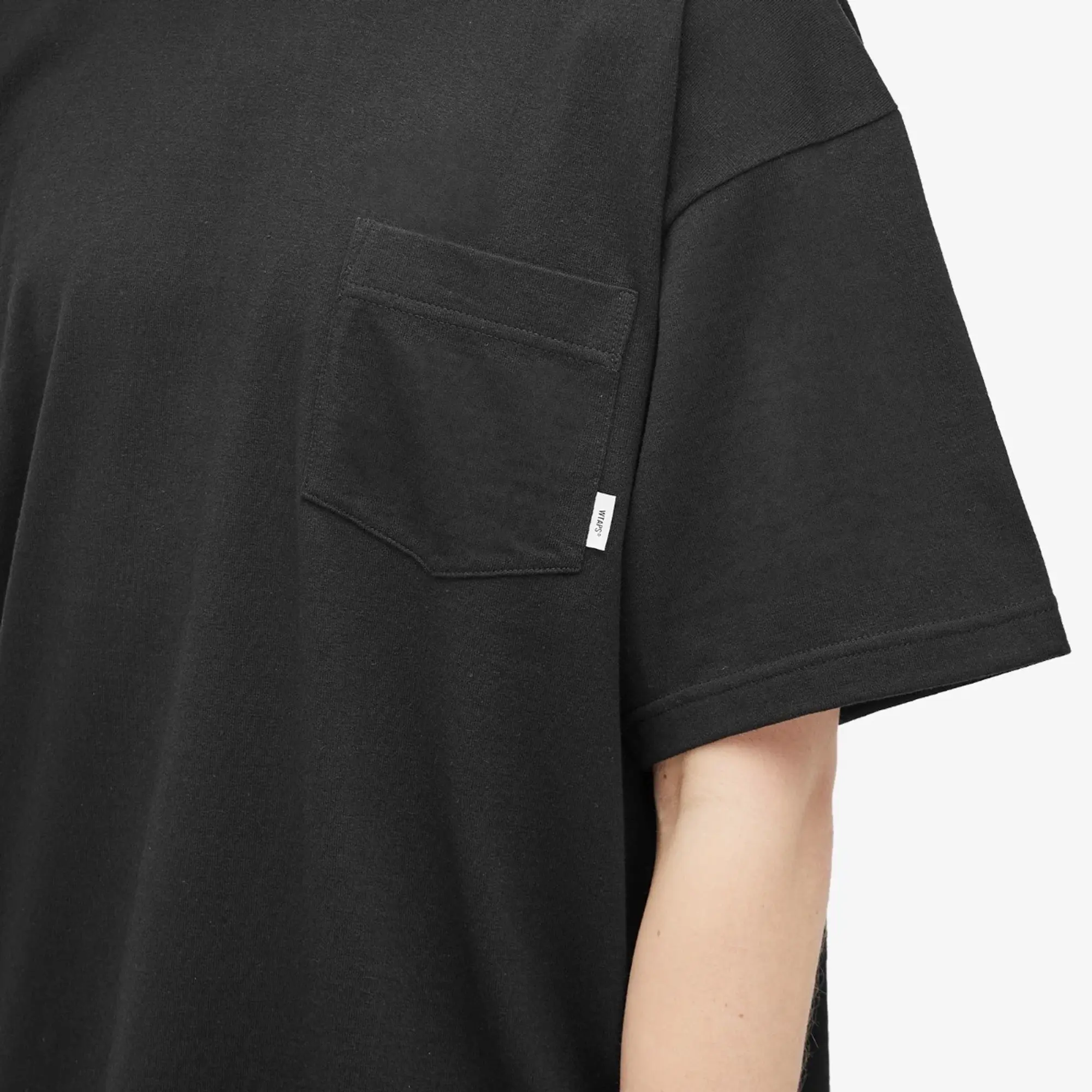 WTAPS Men's 24 Back Print Pocket T-Shirt Black
