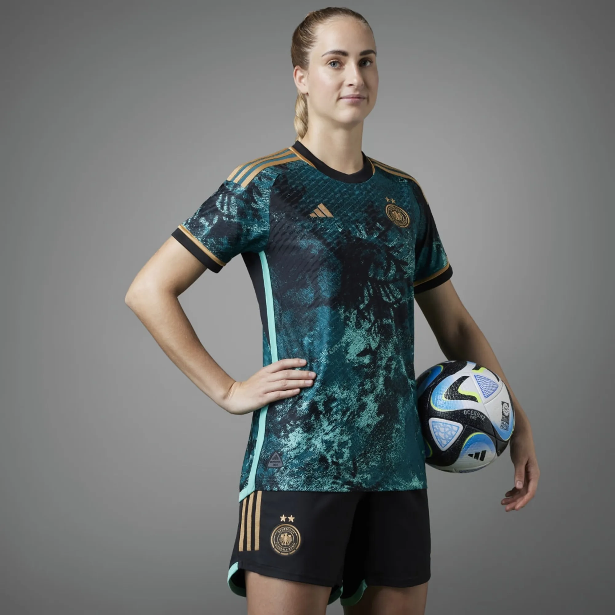 adidas Germany Womens SS Player Issue Away Shirt 2023