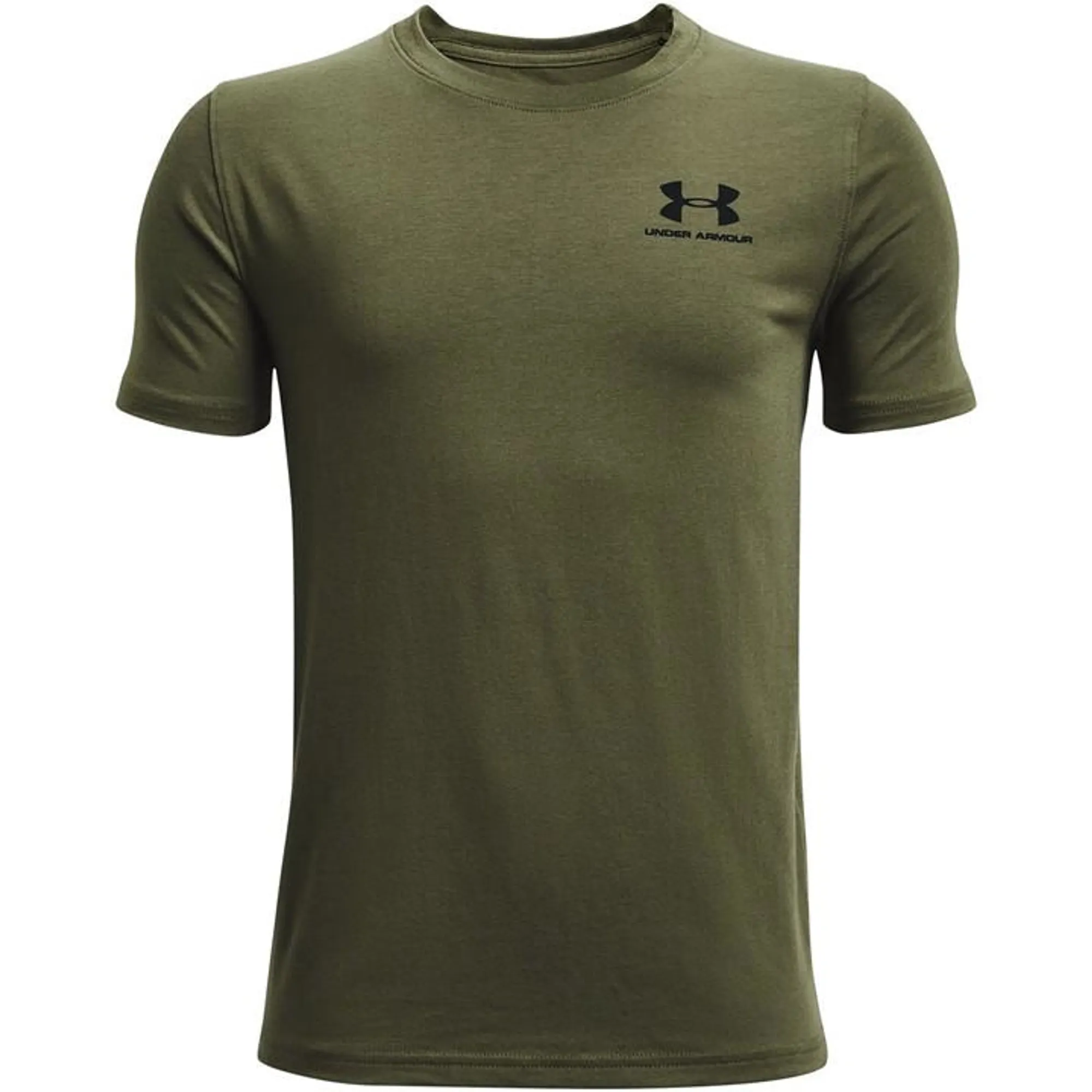 Boys'  Under Armour  Left Chest Logo Short Sleeve Marine OD Green / Black YMD (54 - 59 in)