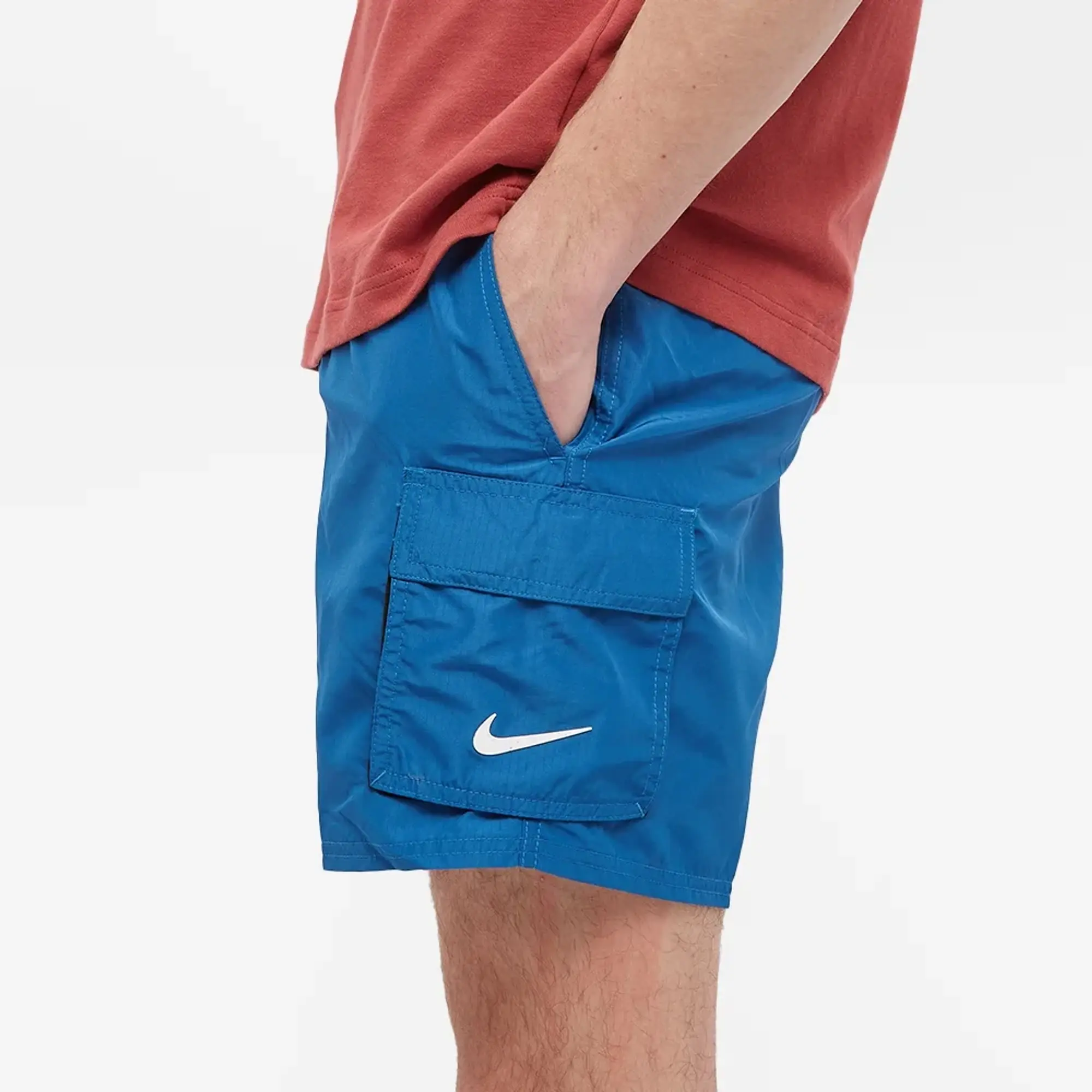 Nike Swimming Explore Volley Cargo 5 inch swim shorts in olive green