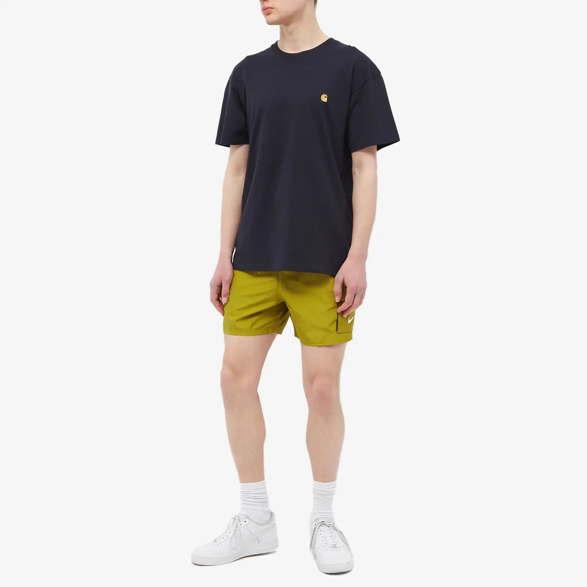 Nike Swimming Explore Volley Cargo 5 inch swim shorts in olive green