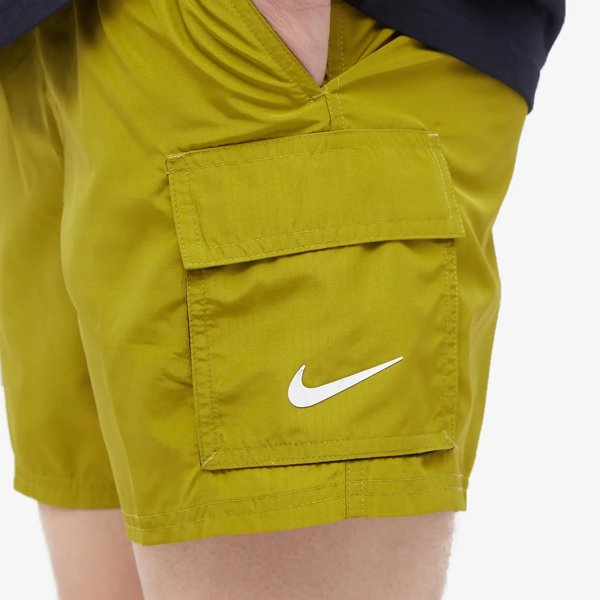 Nike Swimming Explore Volley Cargo 5 inch swim shorts in olive green