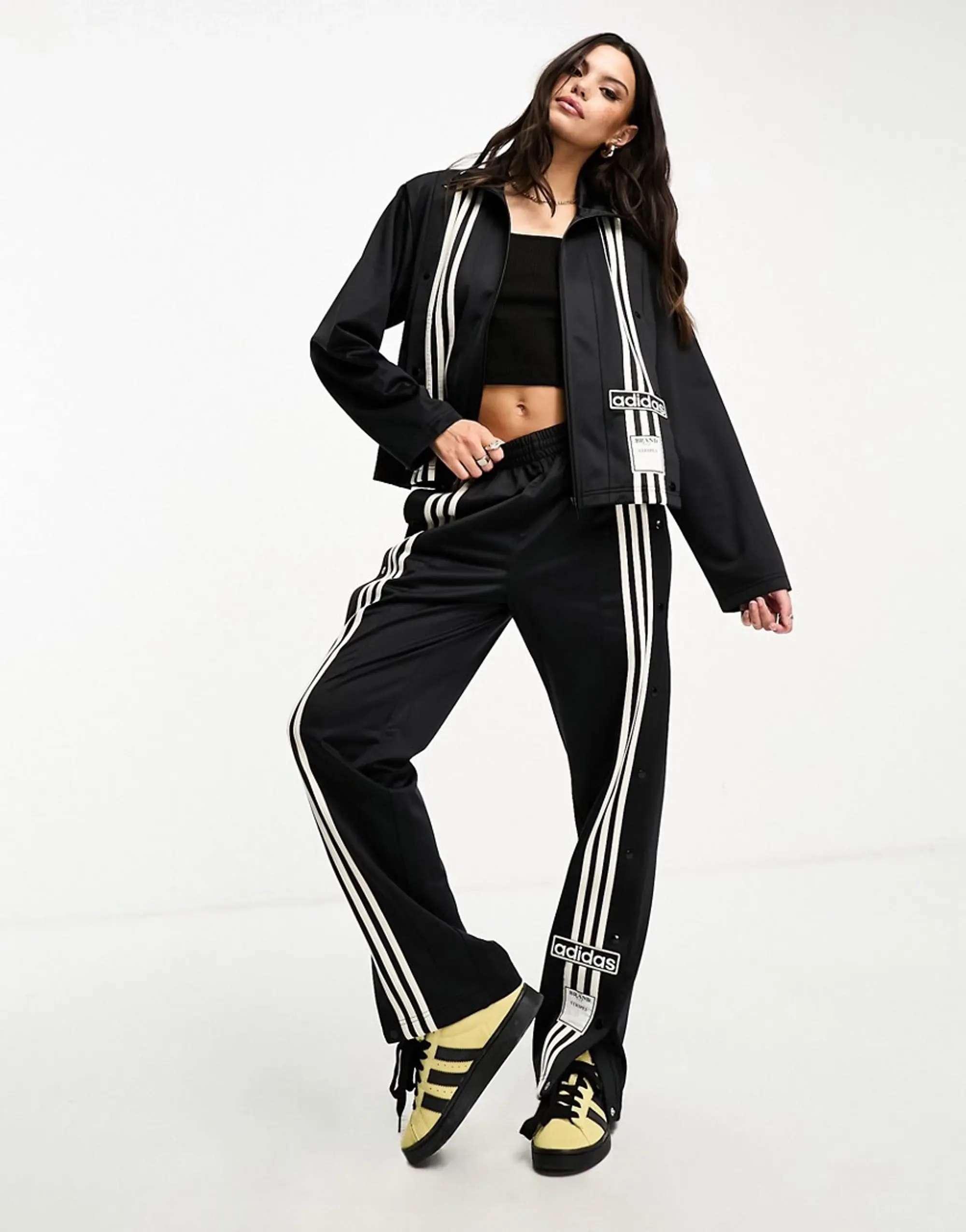 adidas Originals Neutral Court adibreak track jacket in black IS5247 FOOTY.COM