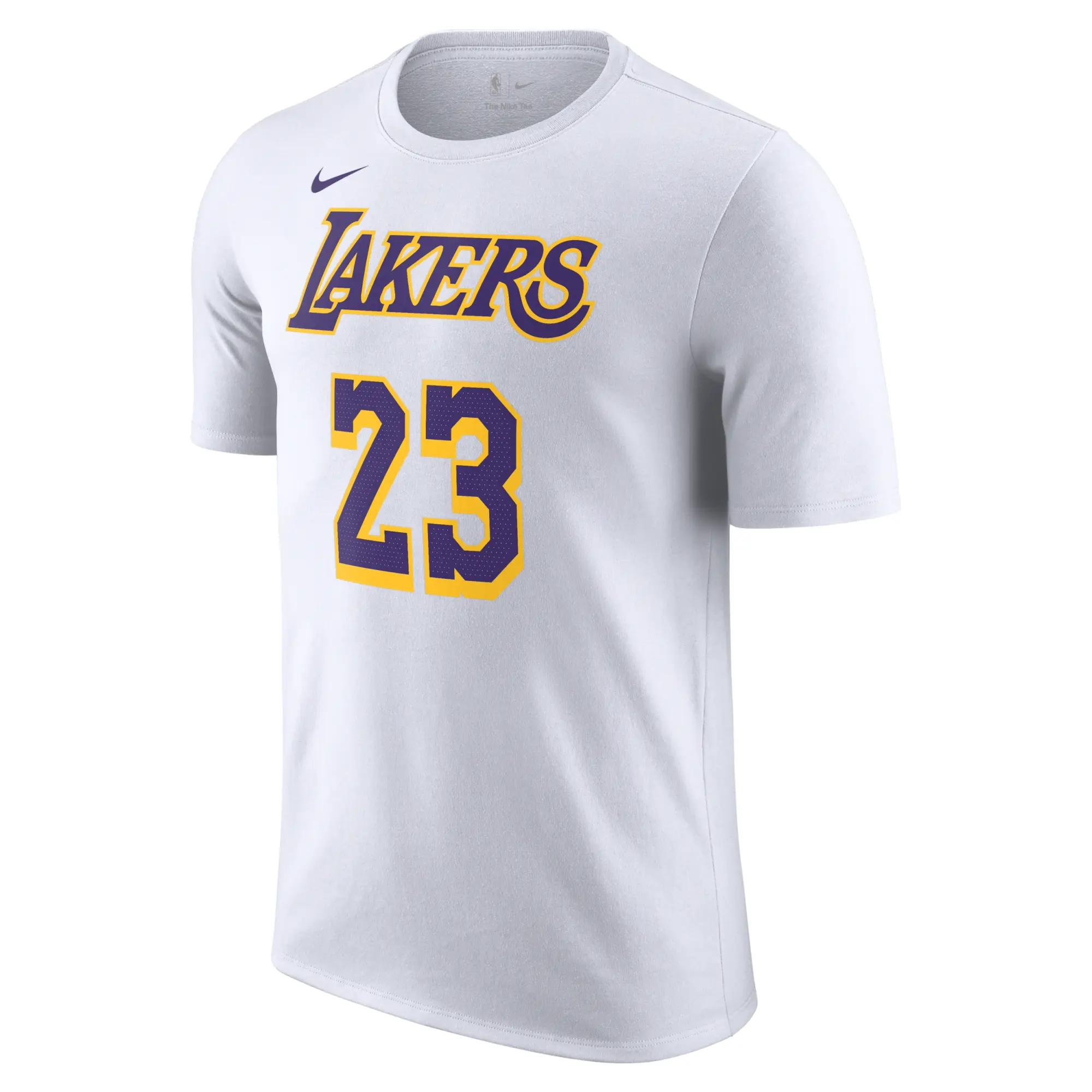 Nike Basketball NBA Unisex LA Lakers Lebron James essential graphic t-shirt in white