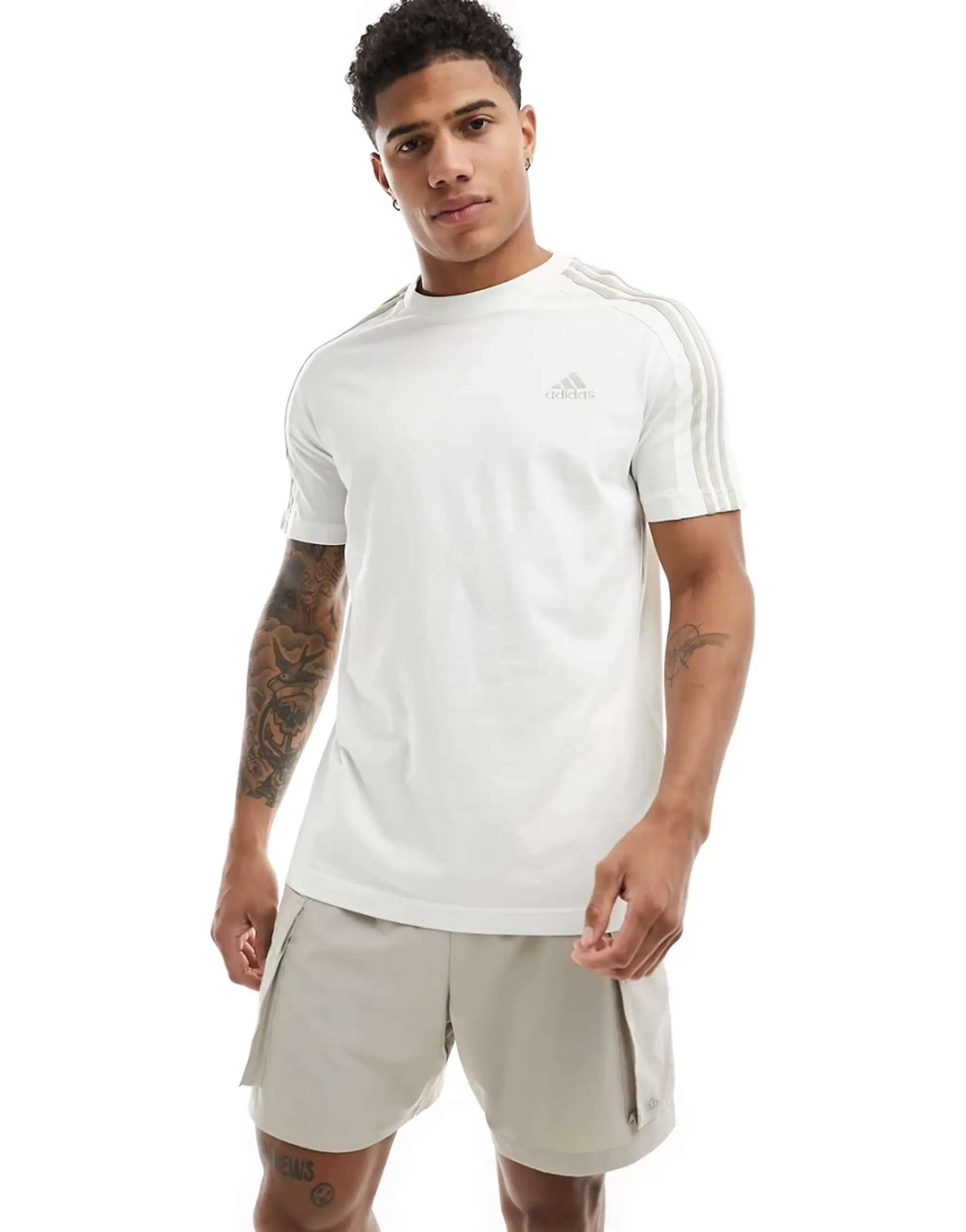 adidas 3 Stripes T Shirt Mens