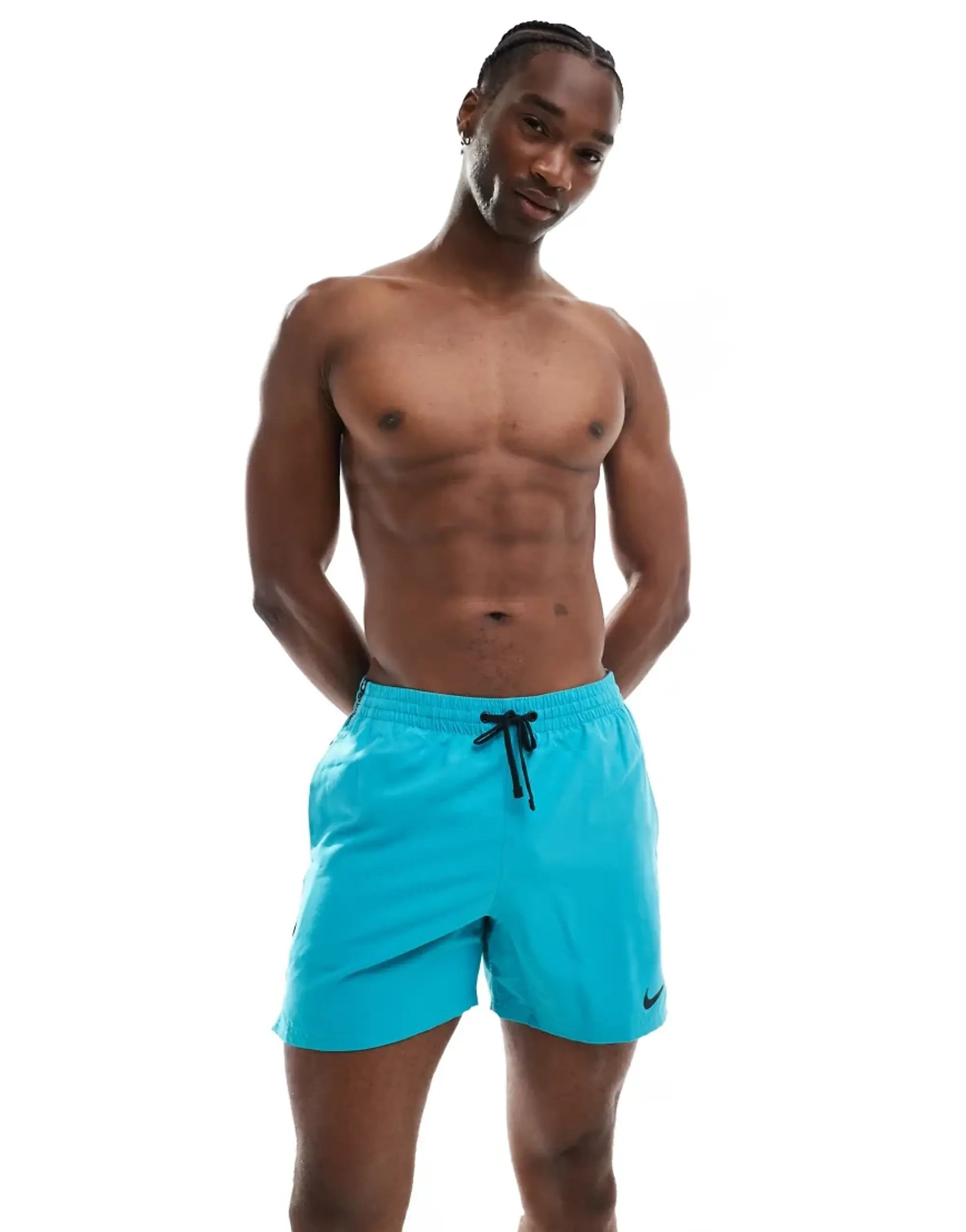 Nike Swimming Logo Tape 5 inch volley swim shorts in vapor green
