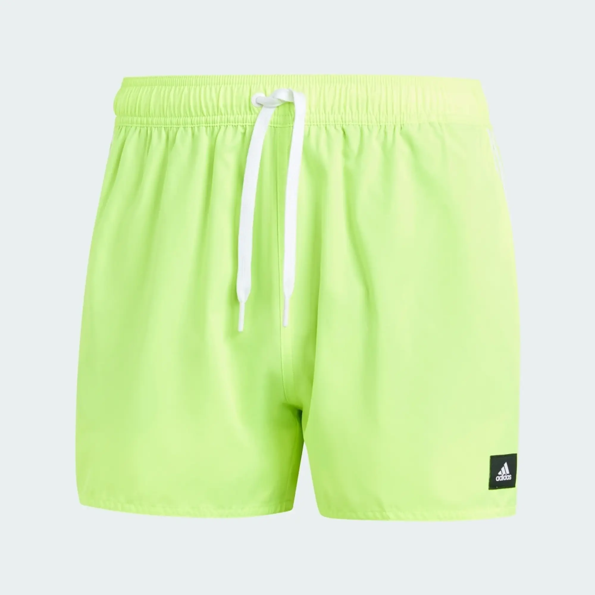 adidas 3-stripes CLX short-length swim shorts in green
