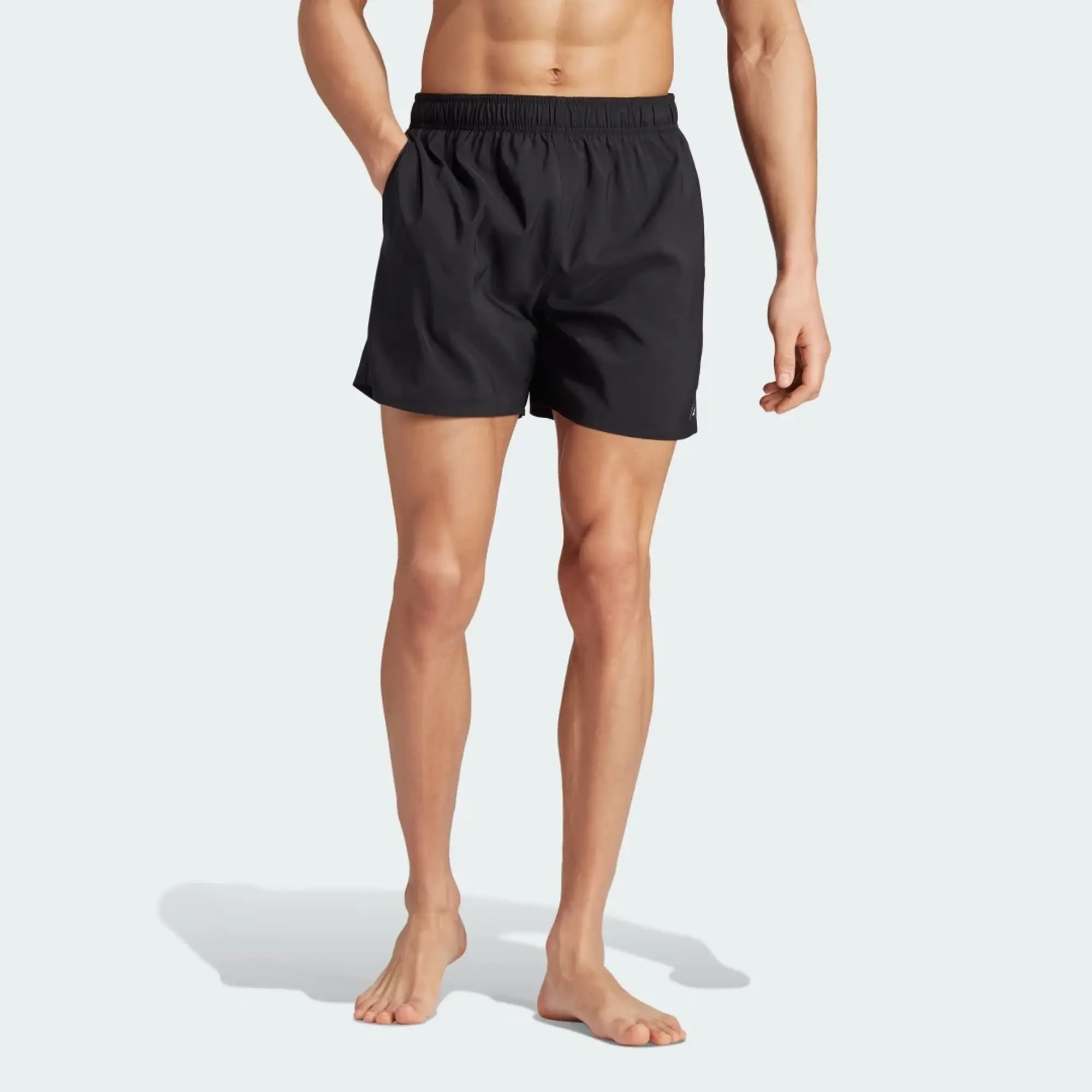 adidas Solid CLX short-length swim shorts in light blue