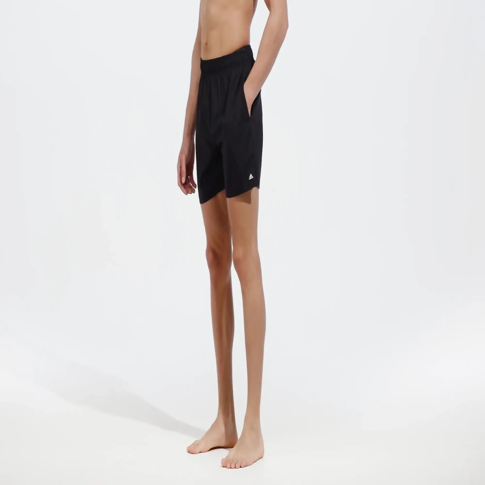 adidas Solid CLX short-length swim shorts in light blue