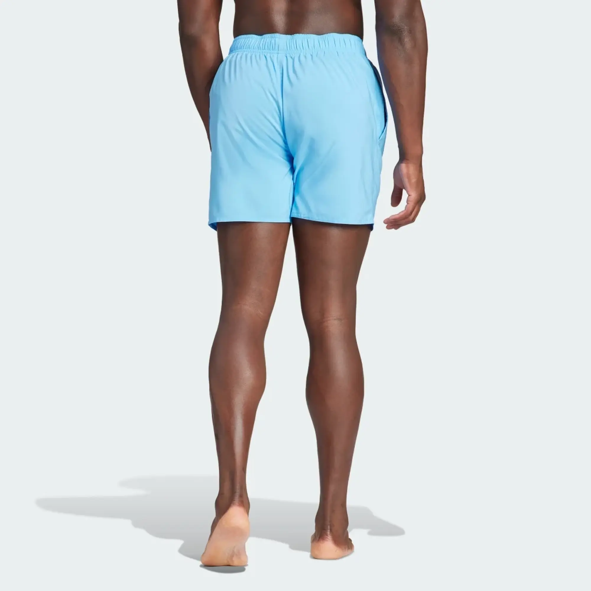 adidas Solid CLX short-length swim shorts in light blue