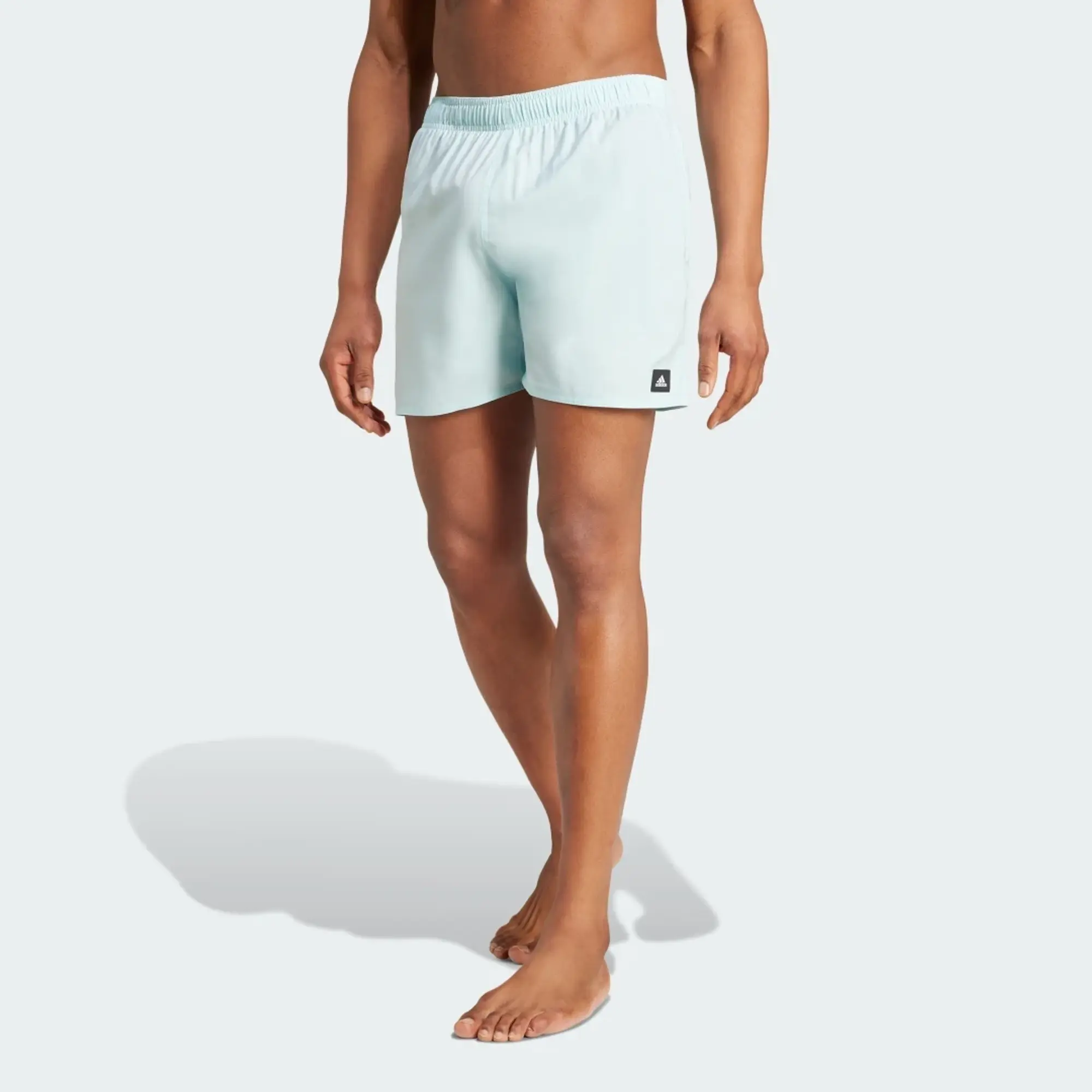 adidas Solid CLX short-length swim shorts in light blue
