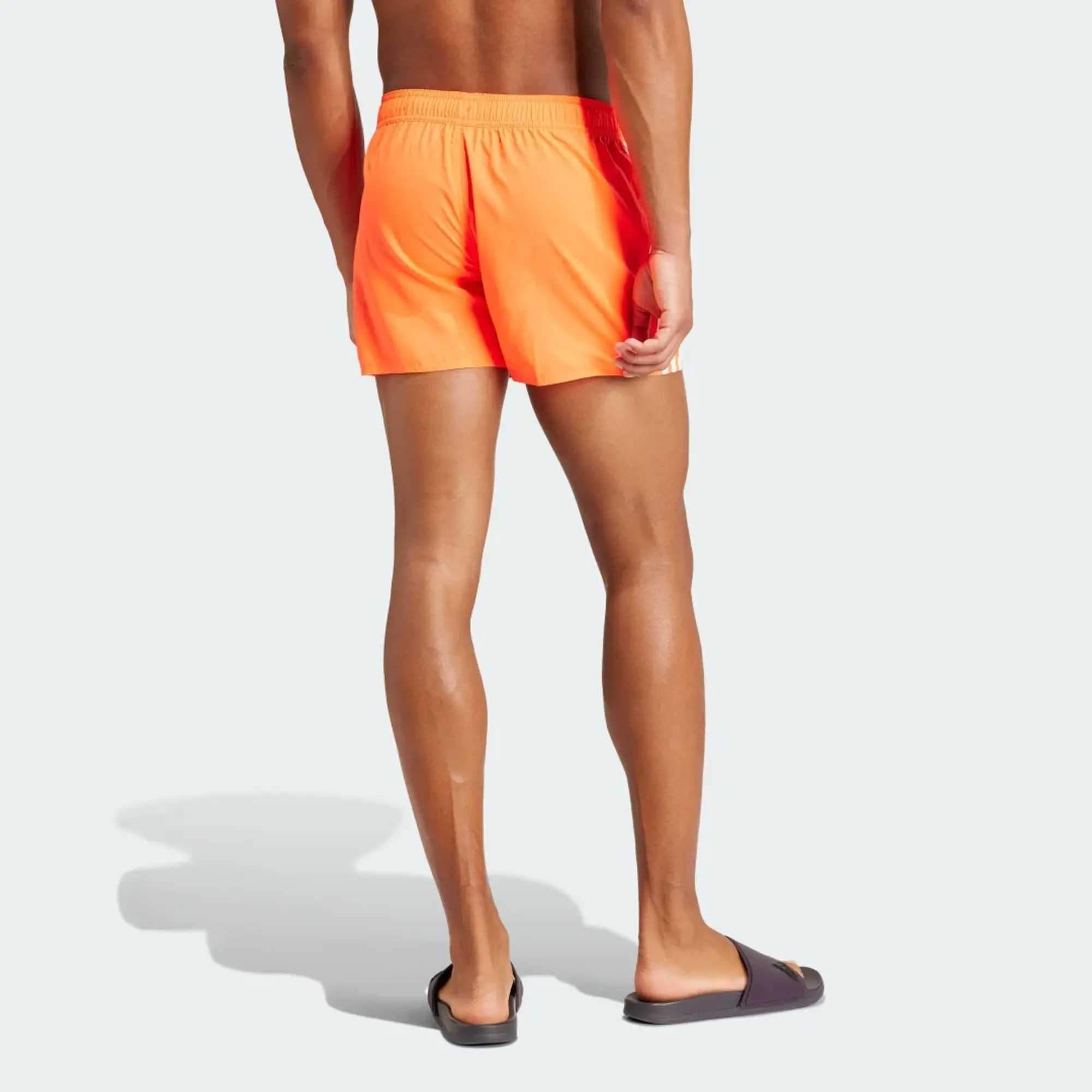 adidas 3-stripes CLX Very-short-length swim shorts in red