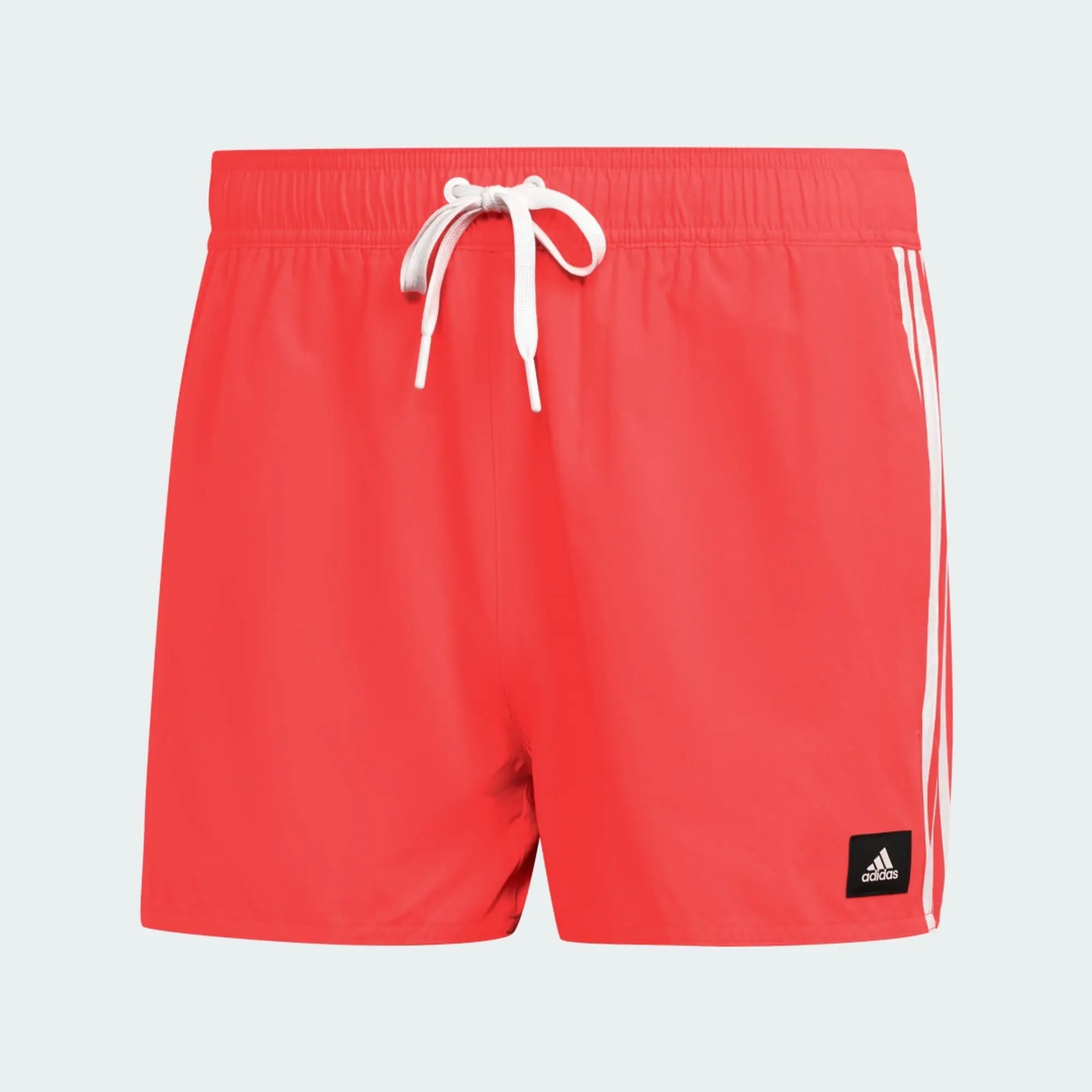 adidas 3-stripes CLX Very-short-length swim shorts in red