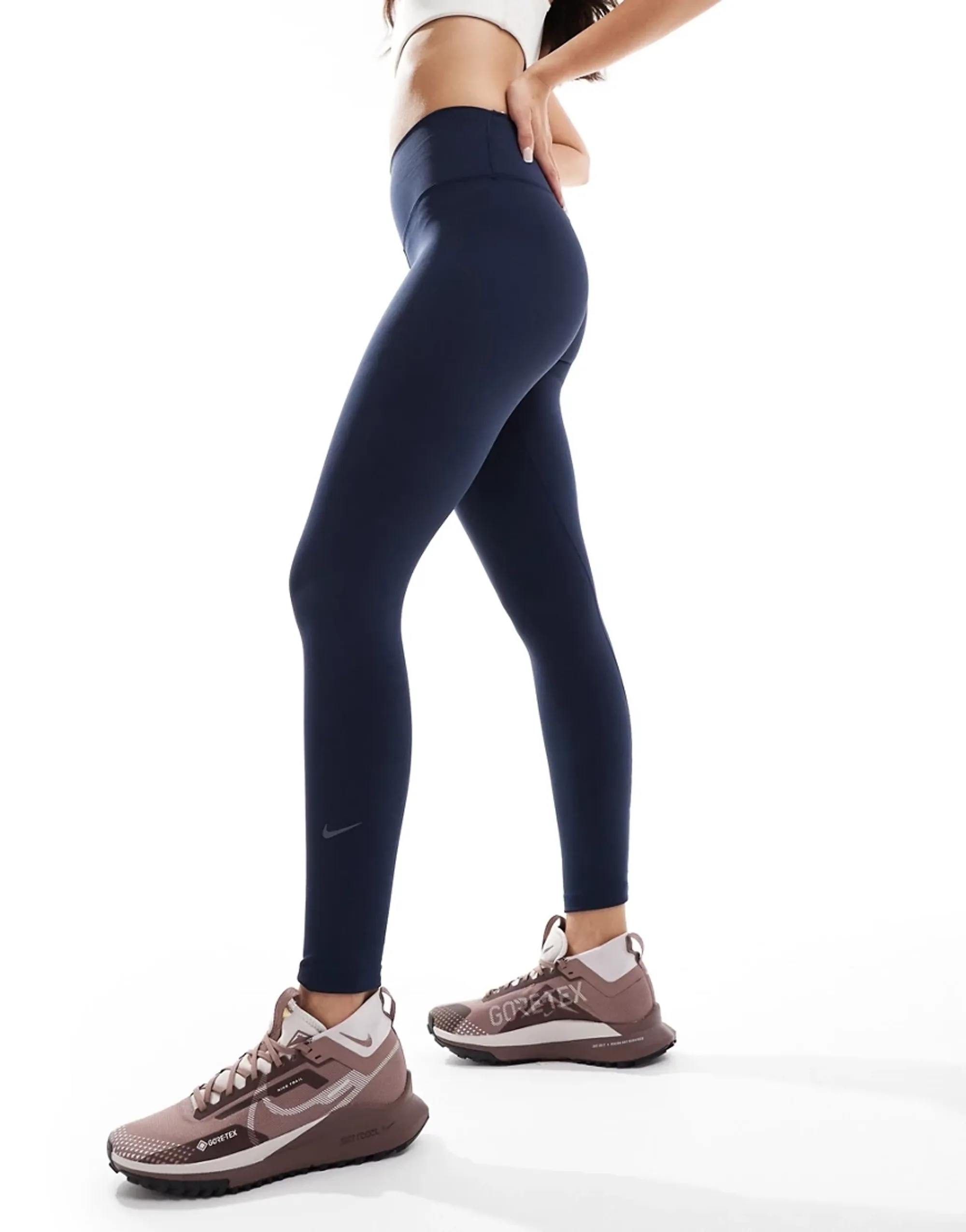 Nike Dri Fit Nike Training One Luxe Tights Blue Workout Leggings