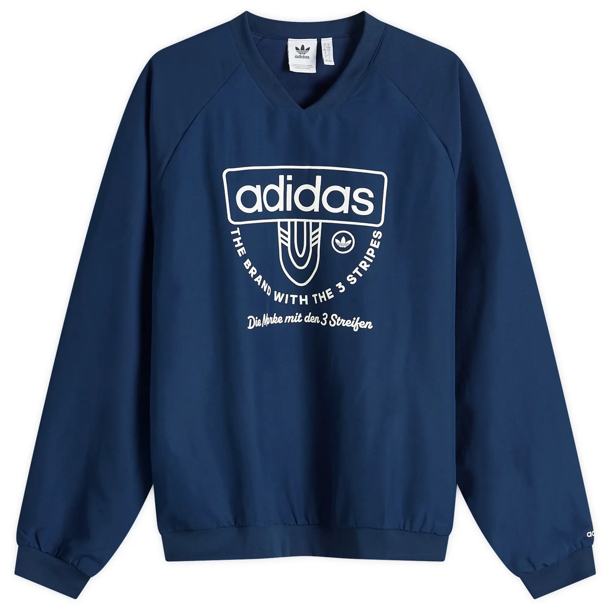 Adidas Originals Sweatshirt With Varsity Graphic In Navy
