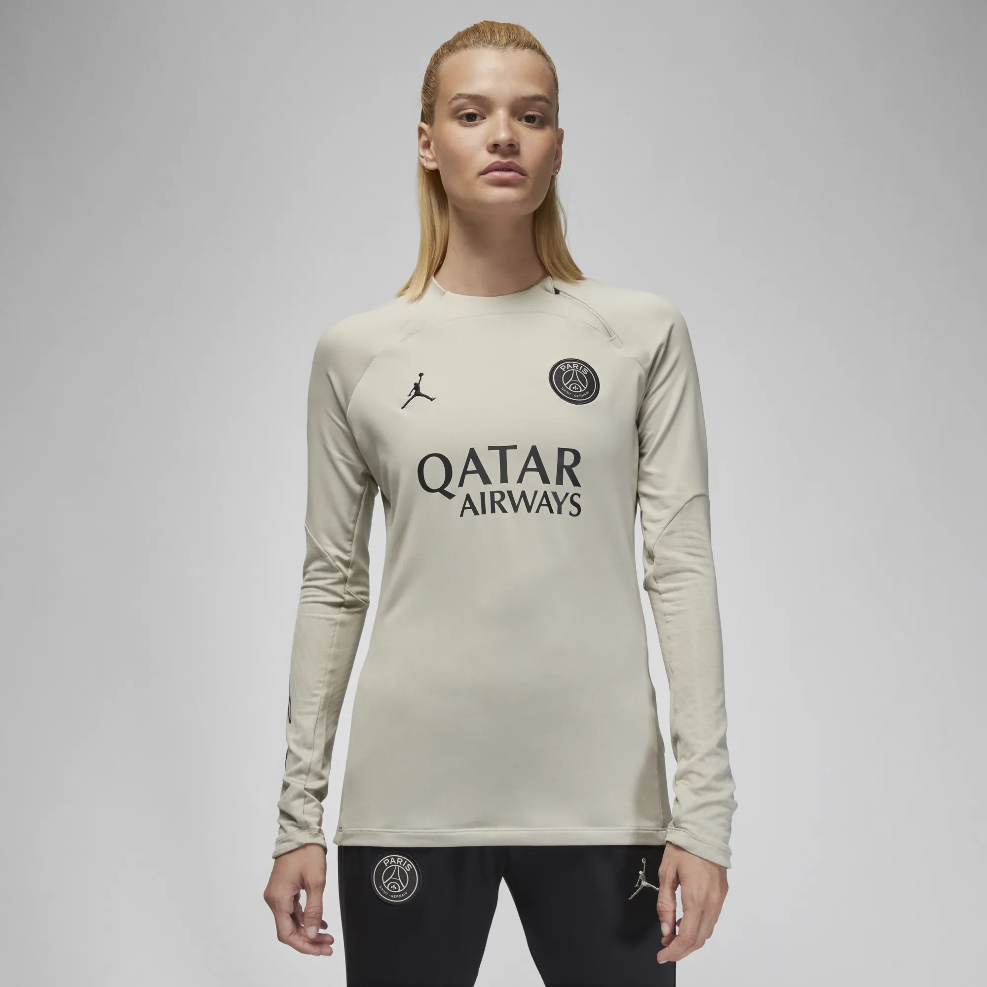 Paris Saint Germain Nike Football Strike Drill Top In Grey Nike
