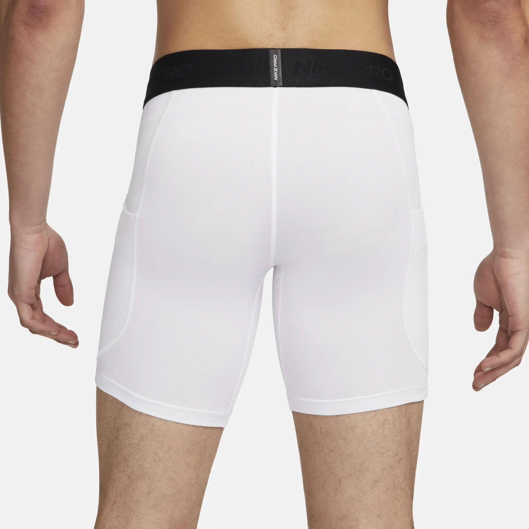 Nike Pro Men's Dri-FIT Fitness Shorts - White - Recycled Polyester Minimum