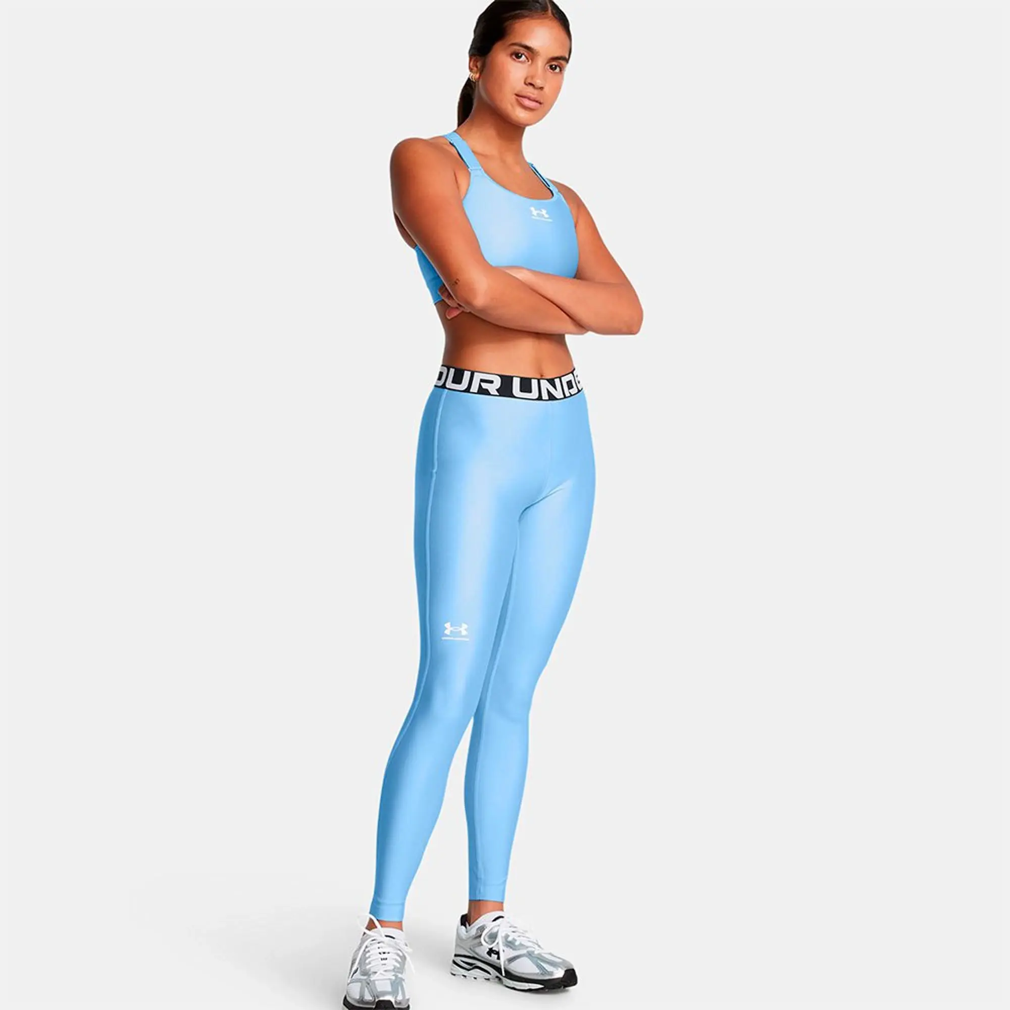 Under Armour Womens HeatGear Authentic Legging - Blue - Size L - Blue