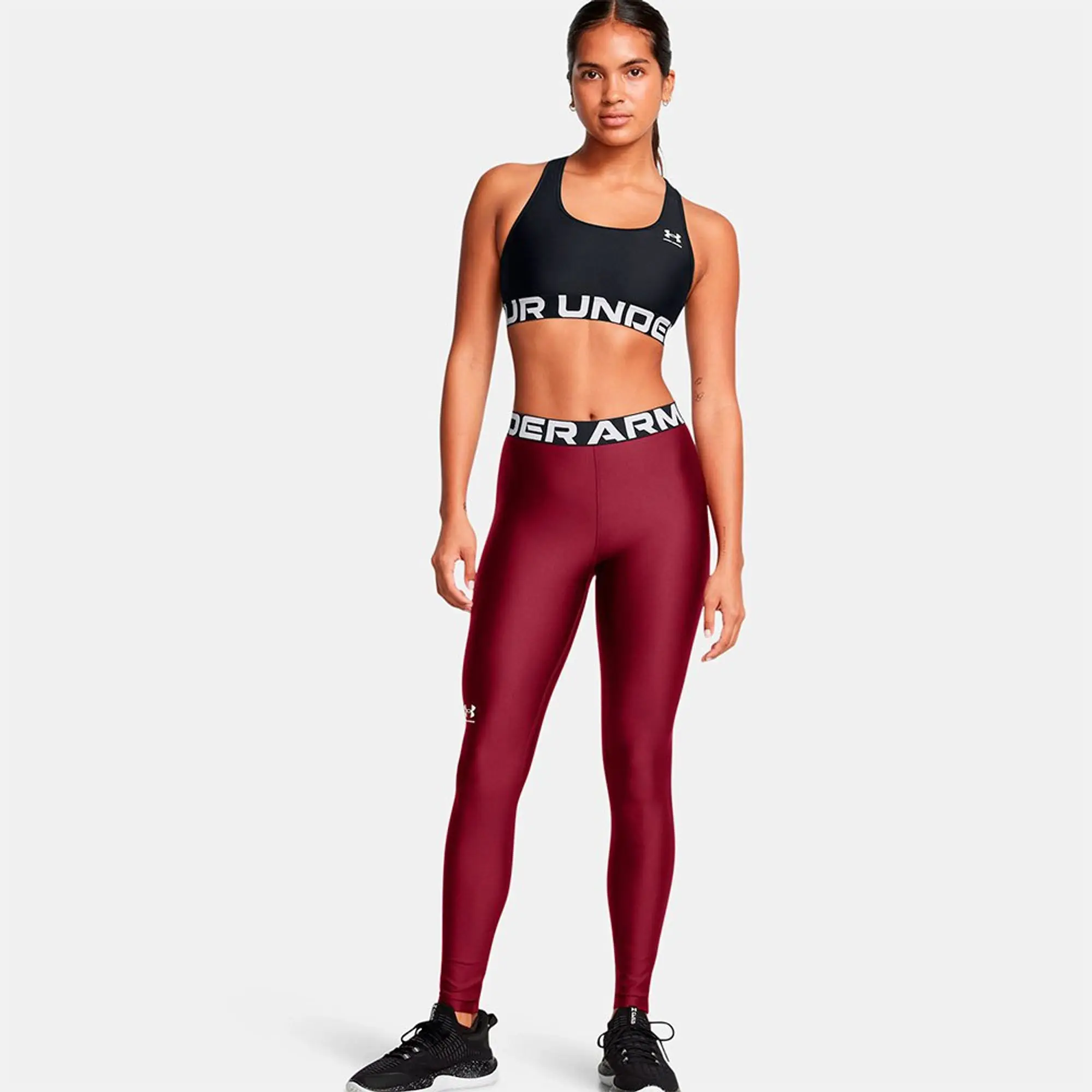 Under Armour Women's HeatGear® Leggings Cardinal / White M
