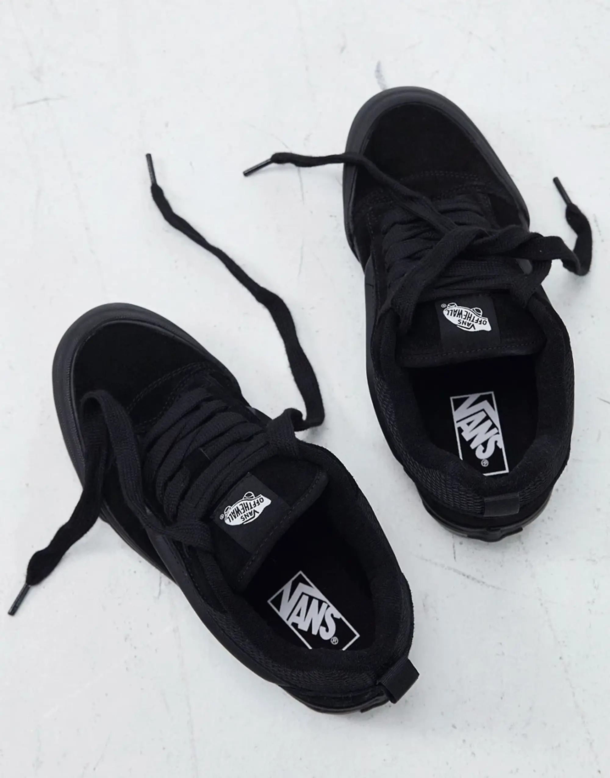 Vans Knu Skool Chunky Trainers In Triple Black