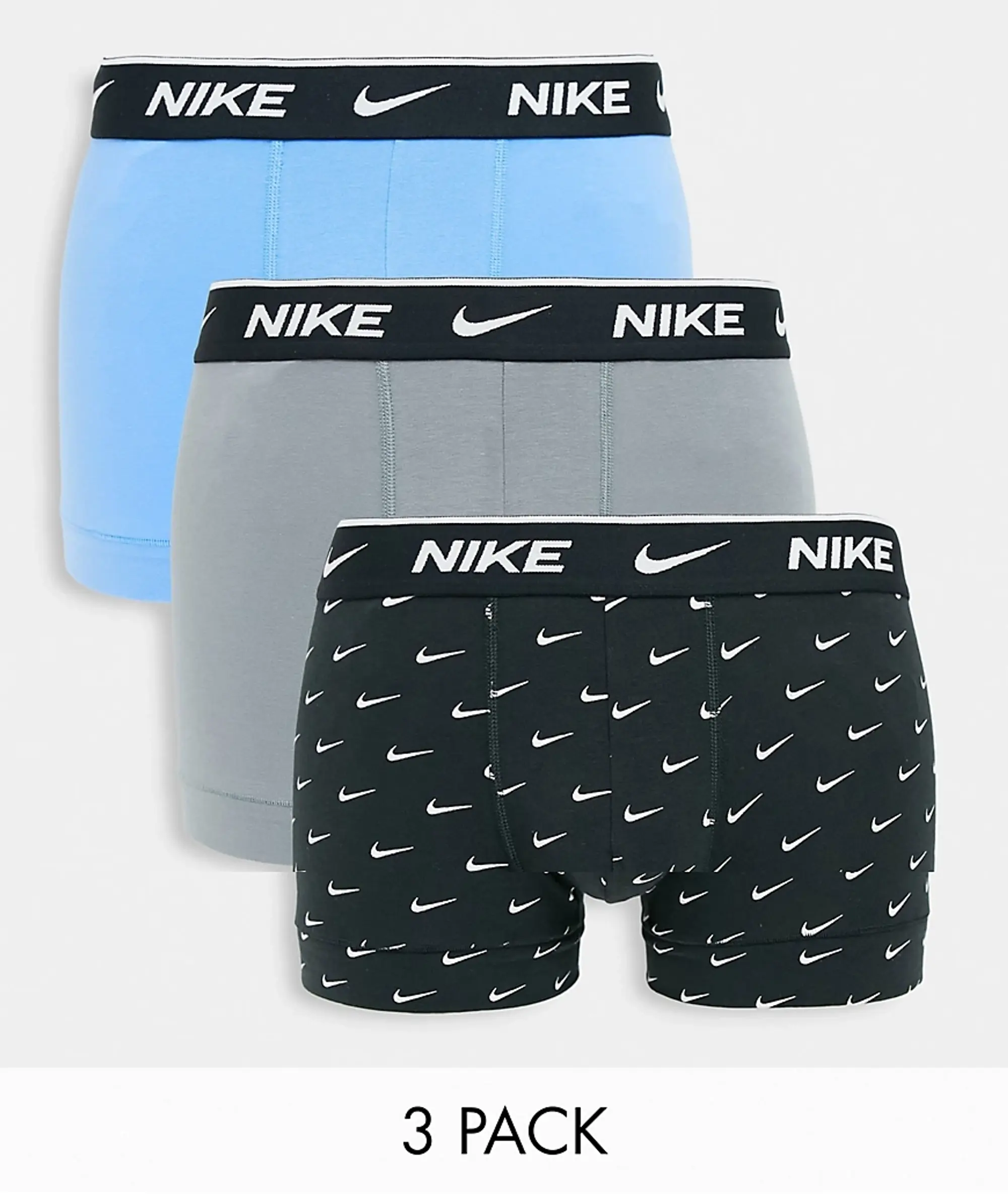 Nike Trunk 3 Pack Unisex Underwear - Black