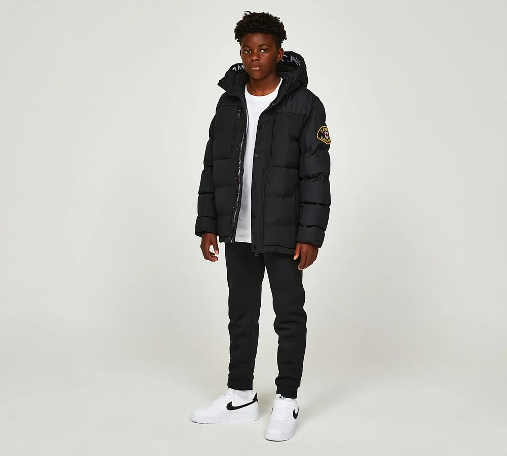 Zavetti Canada Junior Raffino Puffer Jacket - Black - Size XL/B - Black