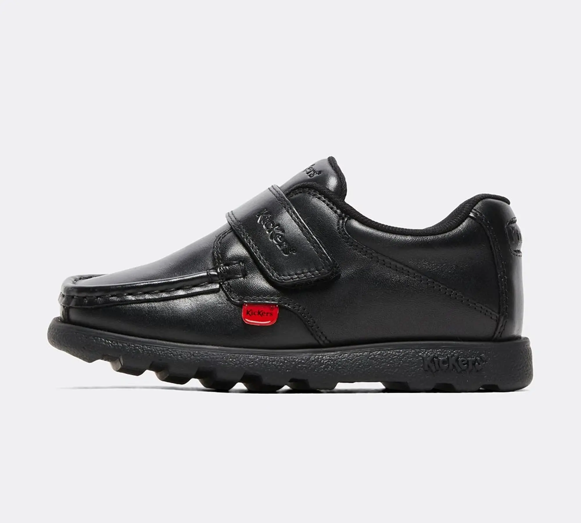 Kickers Nursery Fragma 1 Strap Leather Shoe - Black - Size 7 - Black