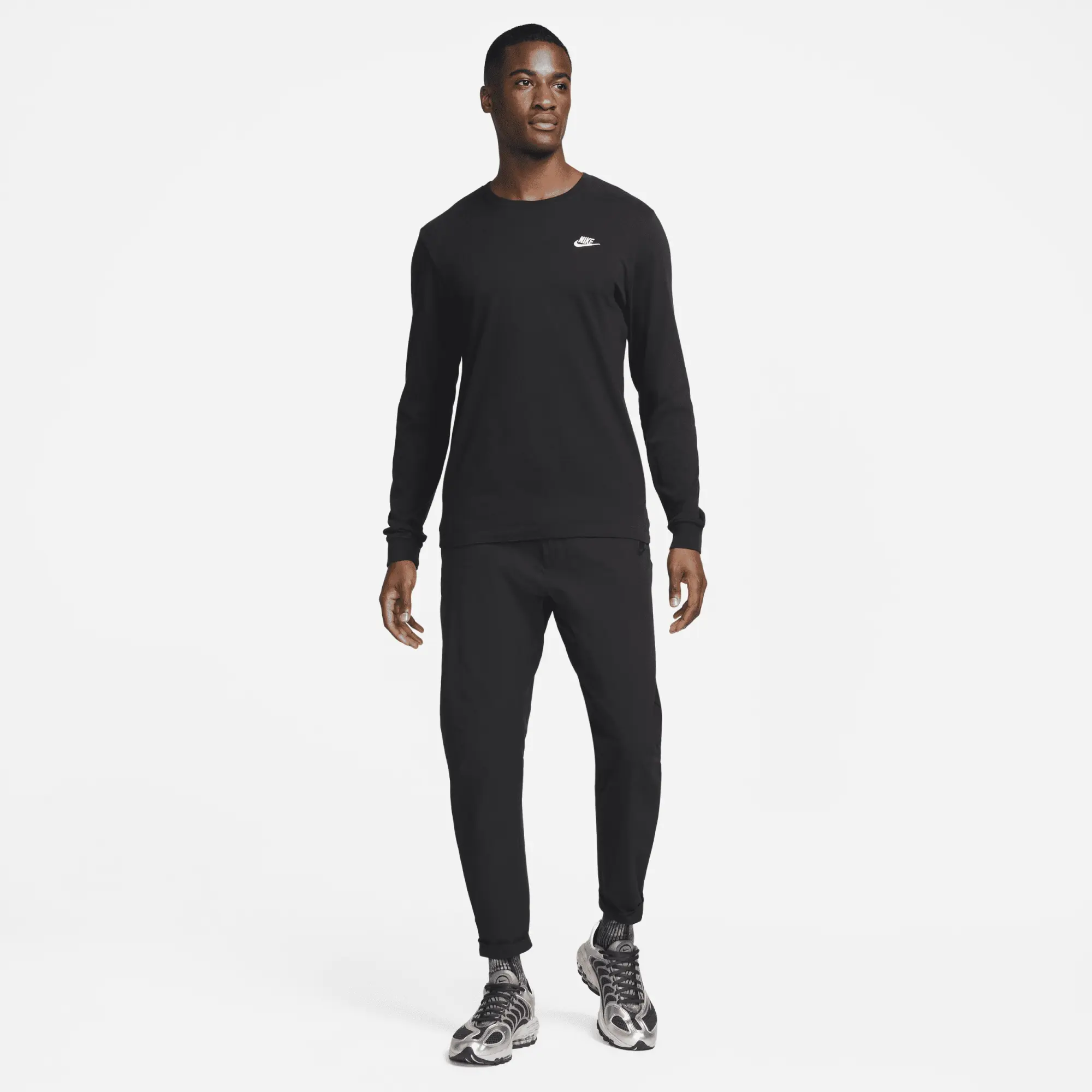 Nike T-Shirt Nsw Club Long Sleeves - ['Black']