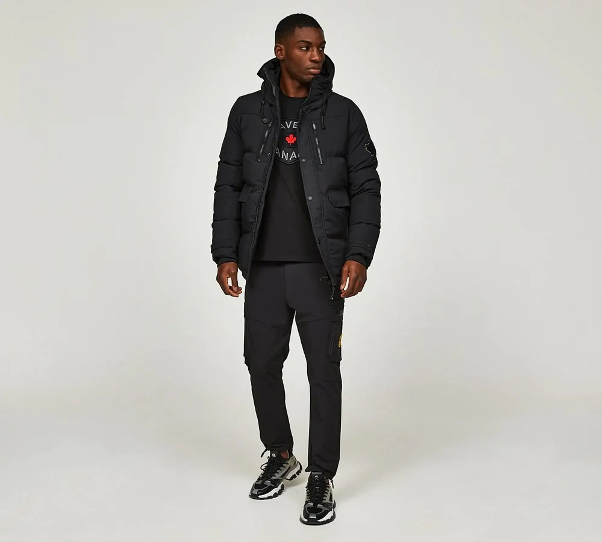 Zavetti Canada Atavelli Puffer Jacket - Black - Size M - Black