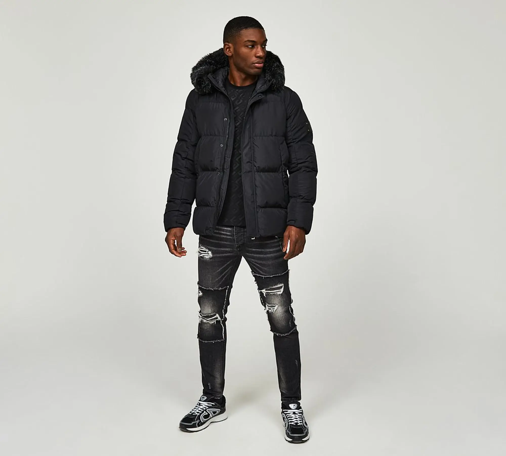 Glorious Gangsta Omarez 2.0 L Short Puffer Jacket - Black - Size M - Black