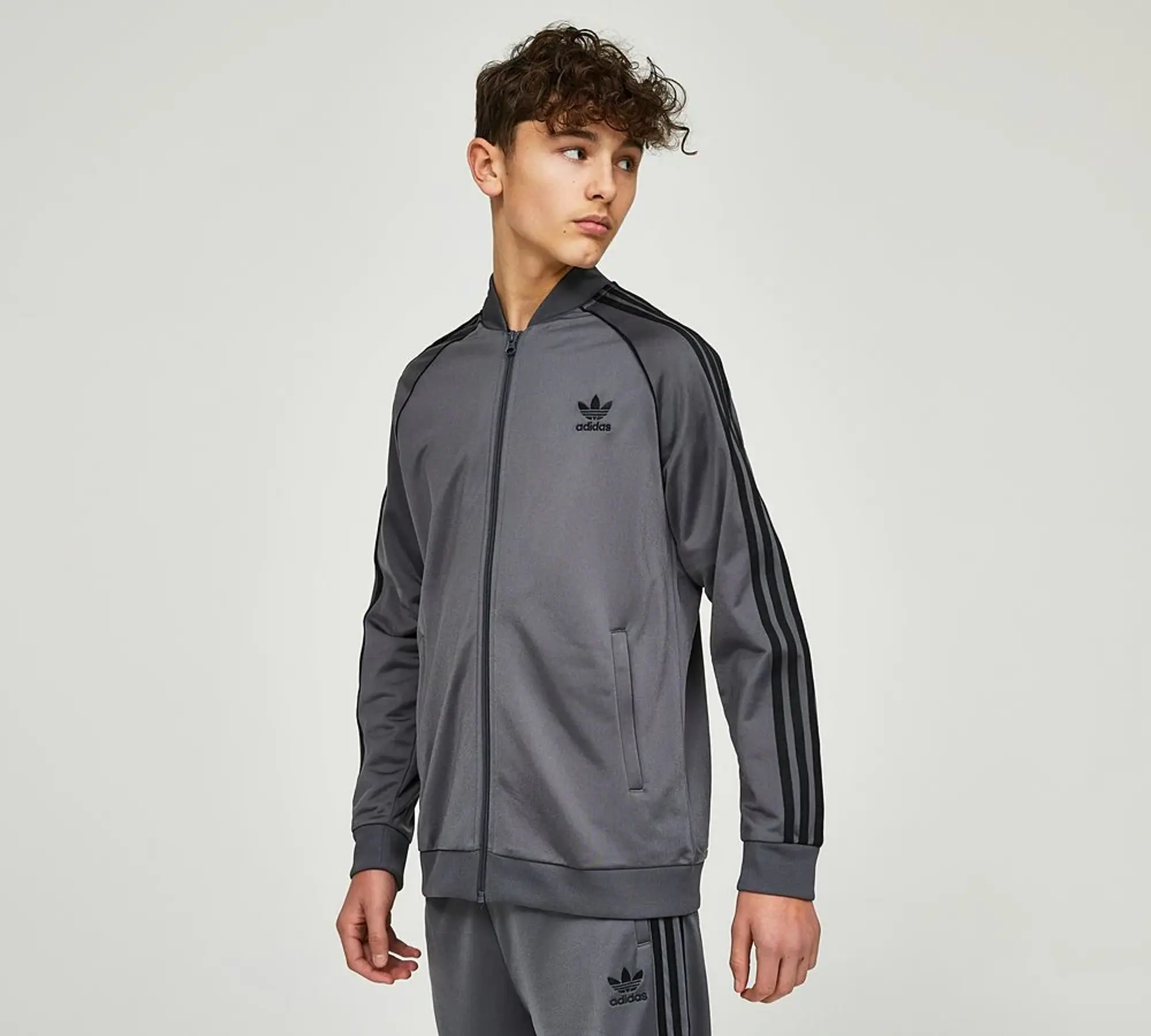 Adidas superstar track top junior best sale