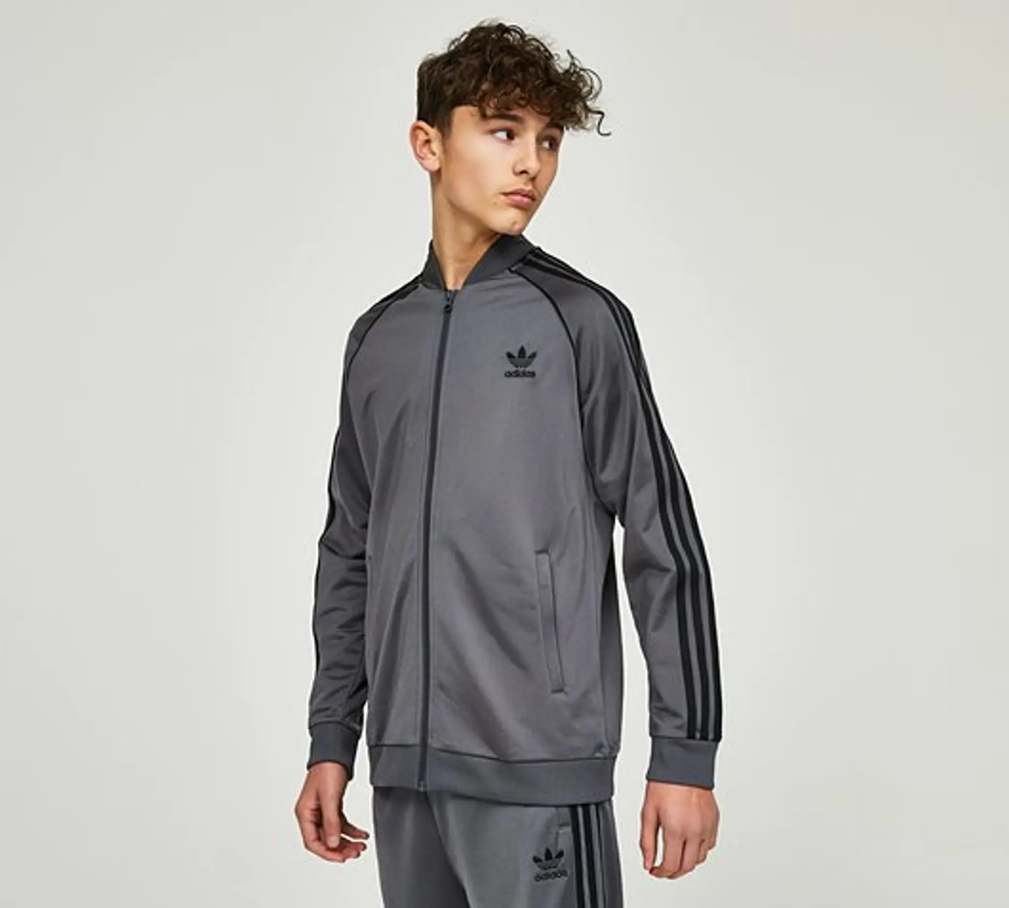 adidas Originals Junior Superstar Track Top - Grey - Size 13-14Y - Grey