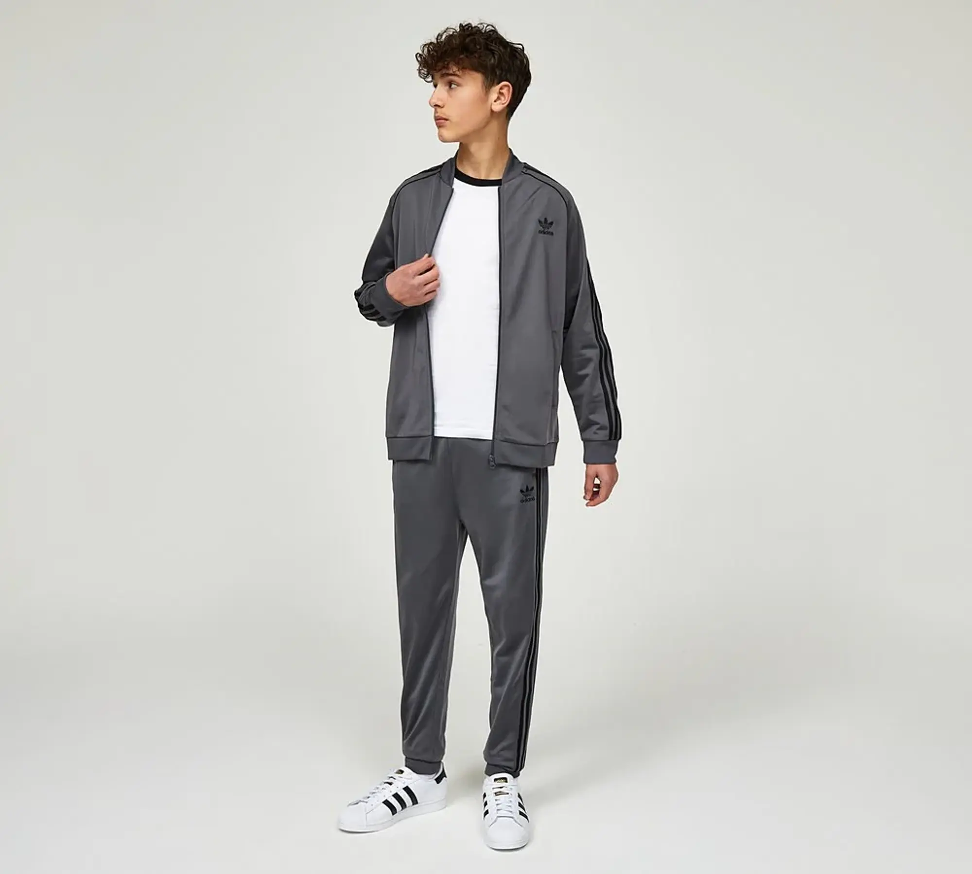 adidas Originals Junior Superstar Track Top - Grey - Size 13-14Y - Grey