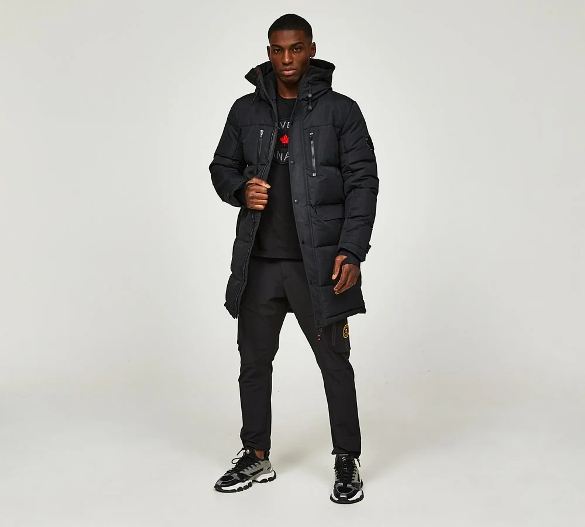 Fur Zavetti Canada Coats Mens Zavetti Canada Long Puffer Parka