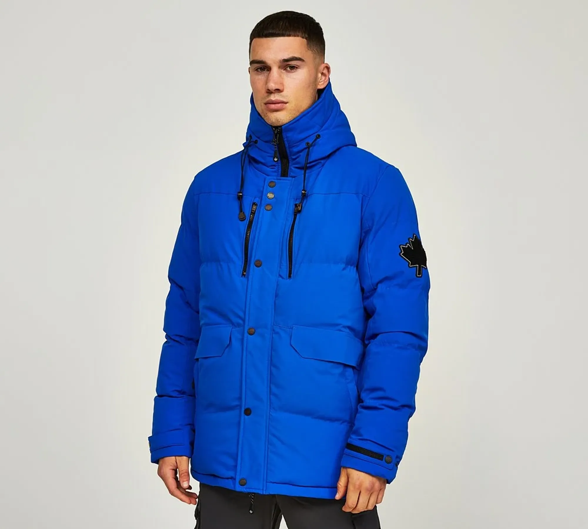 Zavetti Canada Atavelli Puffer Jacket - Blue - Size XL - Blue