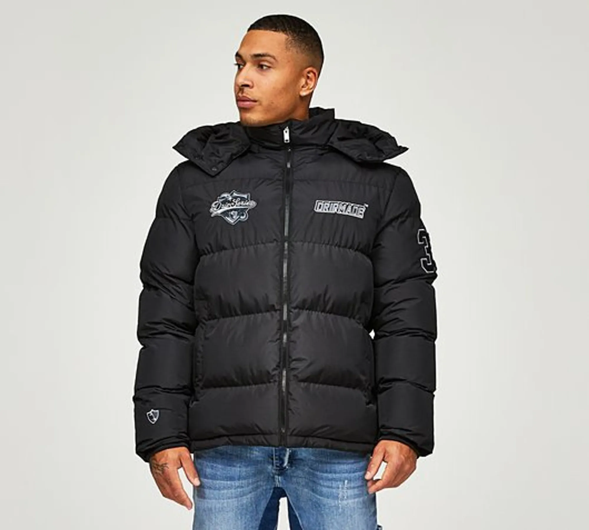 Dripmade Chief Short Puffer Jacket - Black - Size XL - Black
