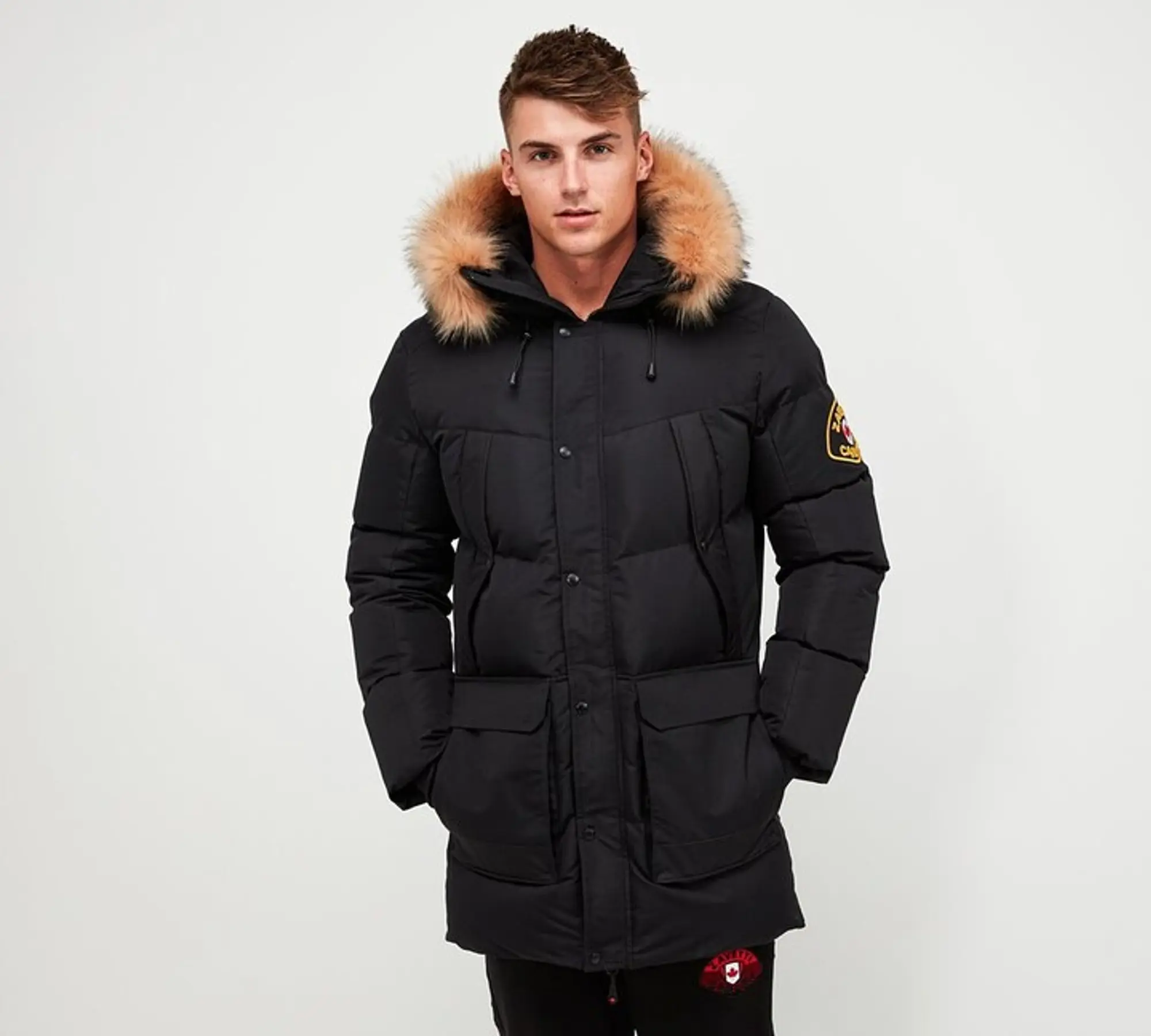 Zavetti Canada Thelon Long Puffer Parka Jacket - Black - Size XS - Black