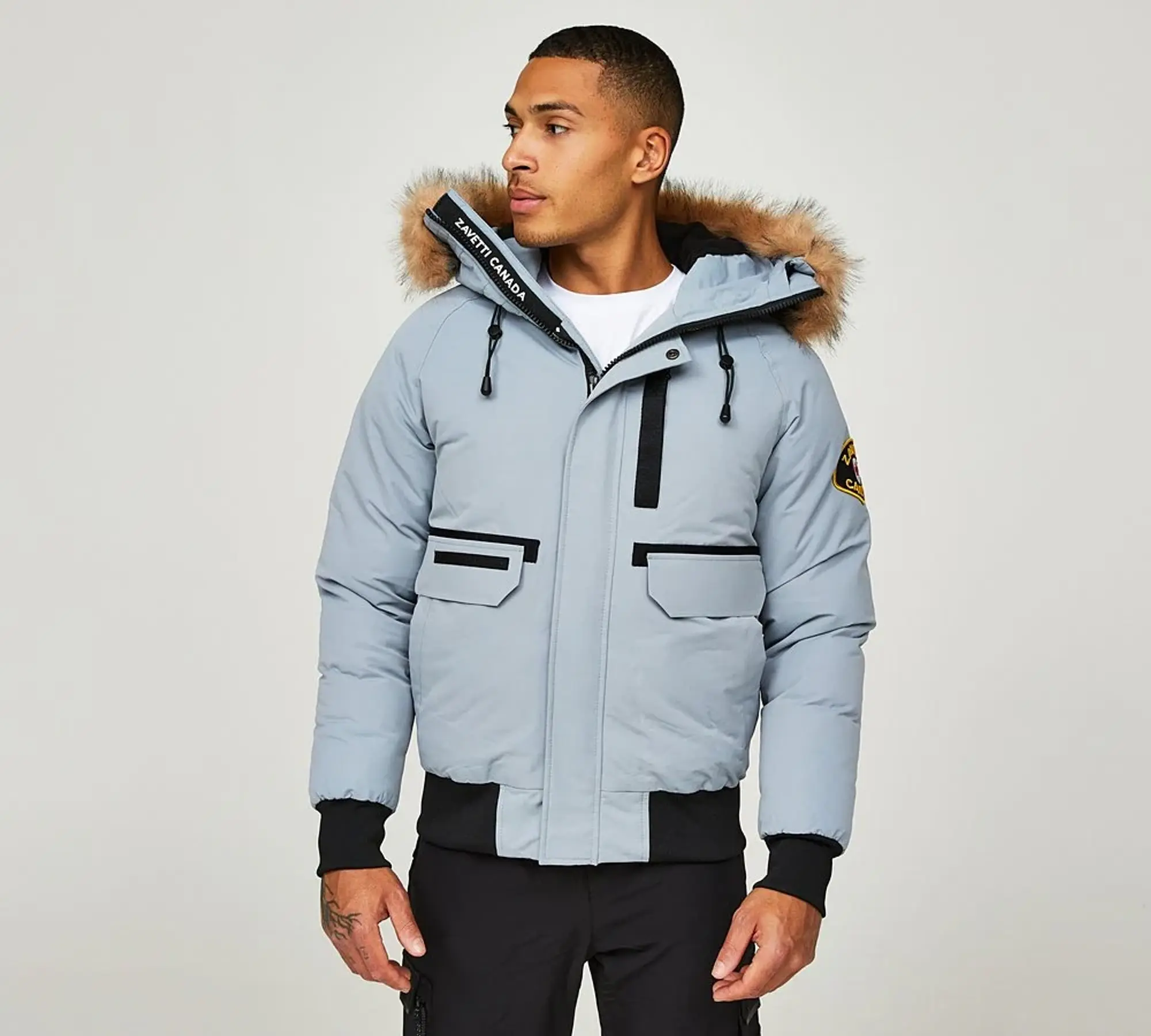 Zavetti Canada Abelli 2.0 Bomber Parka Jacket - Grey - Size M - Grey