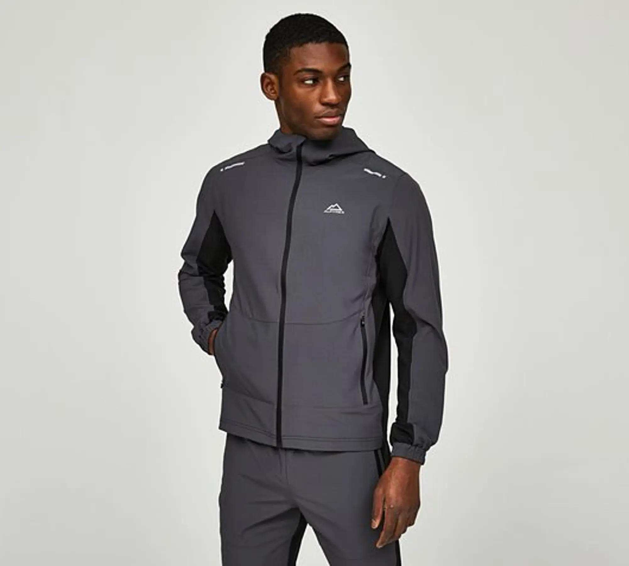Alpyrex Delta Zip Through Hoodie - Grey - Size L - Grey