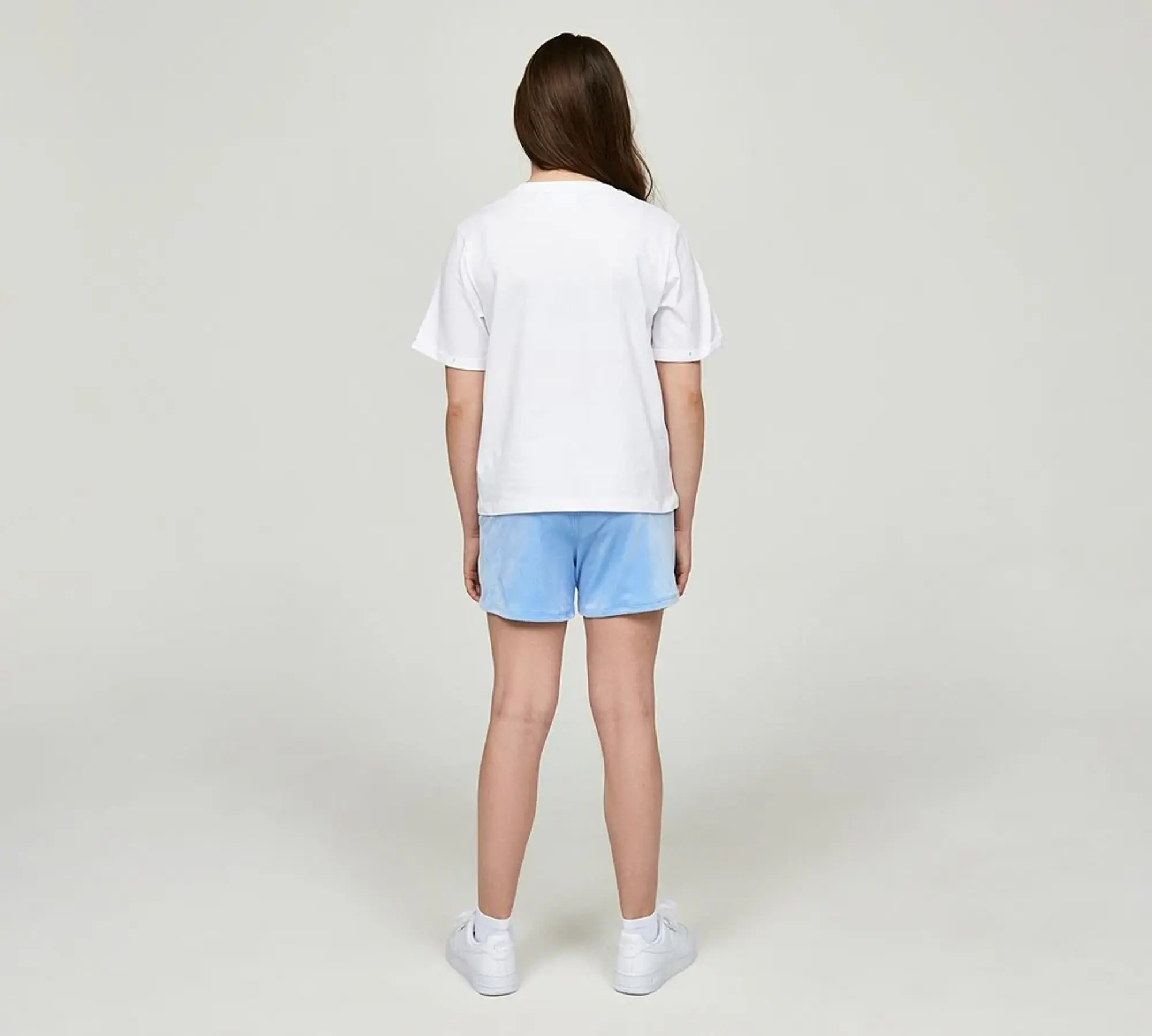 Juicy Couture Girls Diamond T-Shirt and Velour Short Set - White - Size XL/G - White