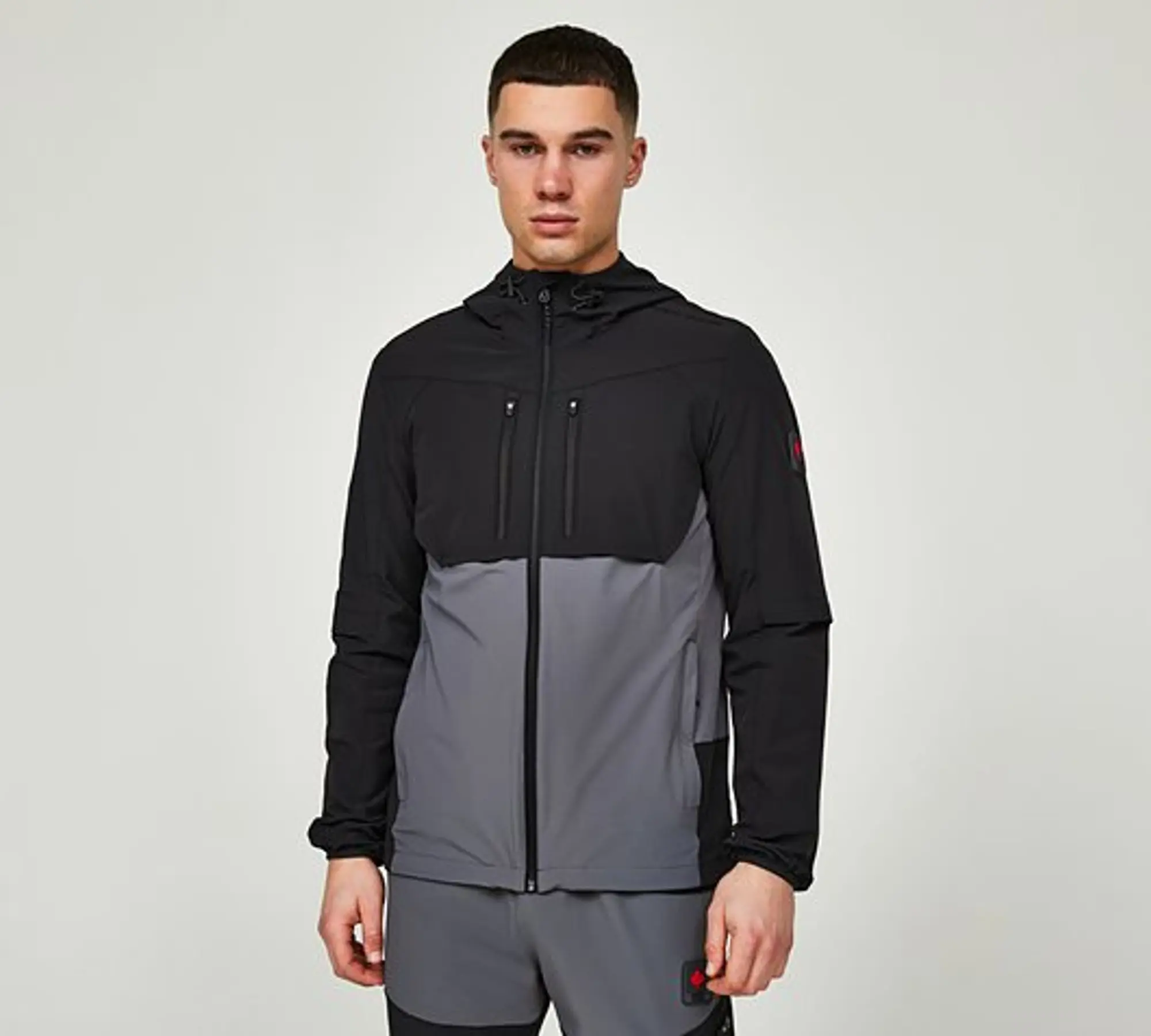 Zavetti Canada Vosso Woven Zip Through Hoodie - Black - Size L - Black