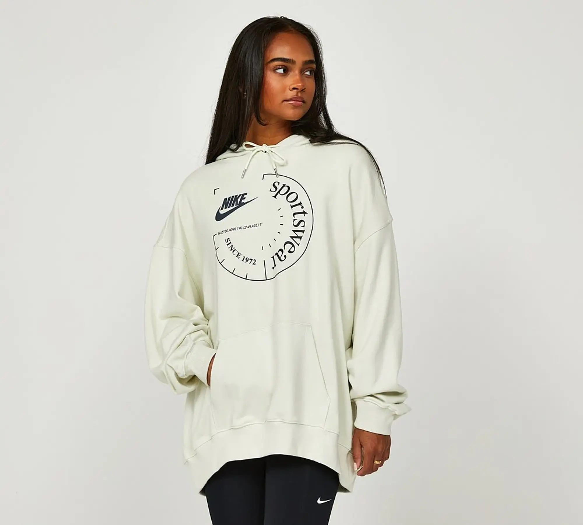 Nike Womens Fleece Overhead Hoodie - Green - Size M - Green