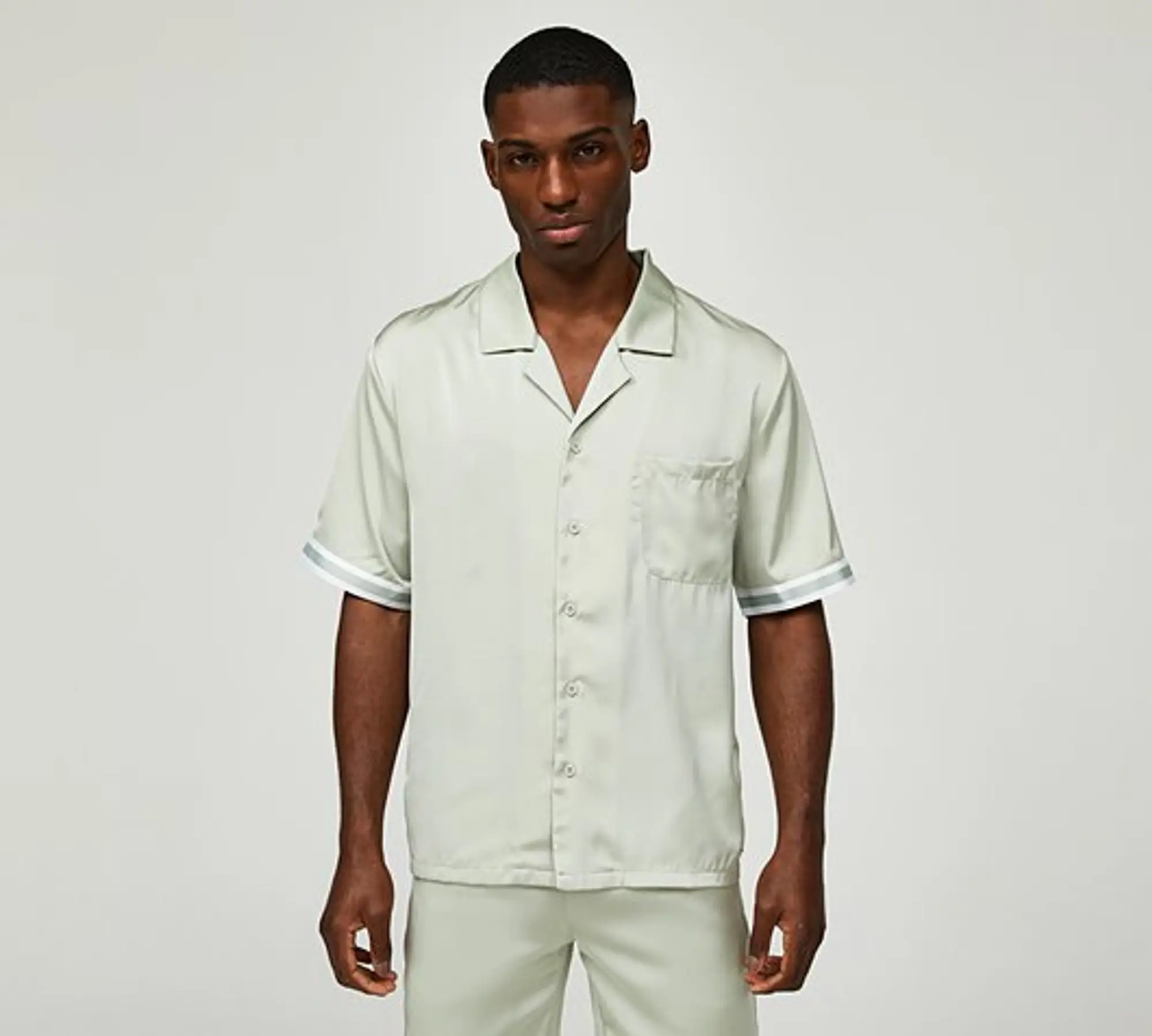 Belier Resort Contrast Shirt - Stone - Size XL - Stone