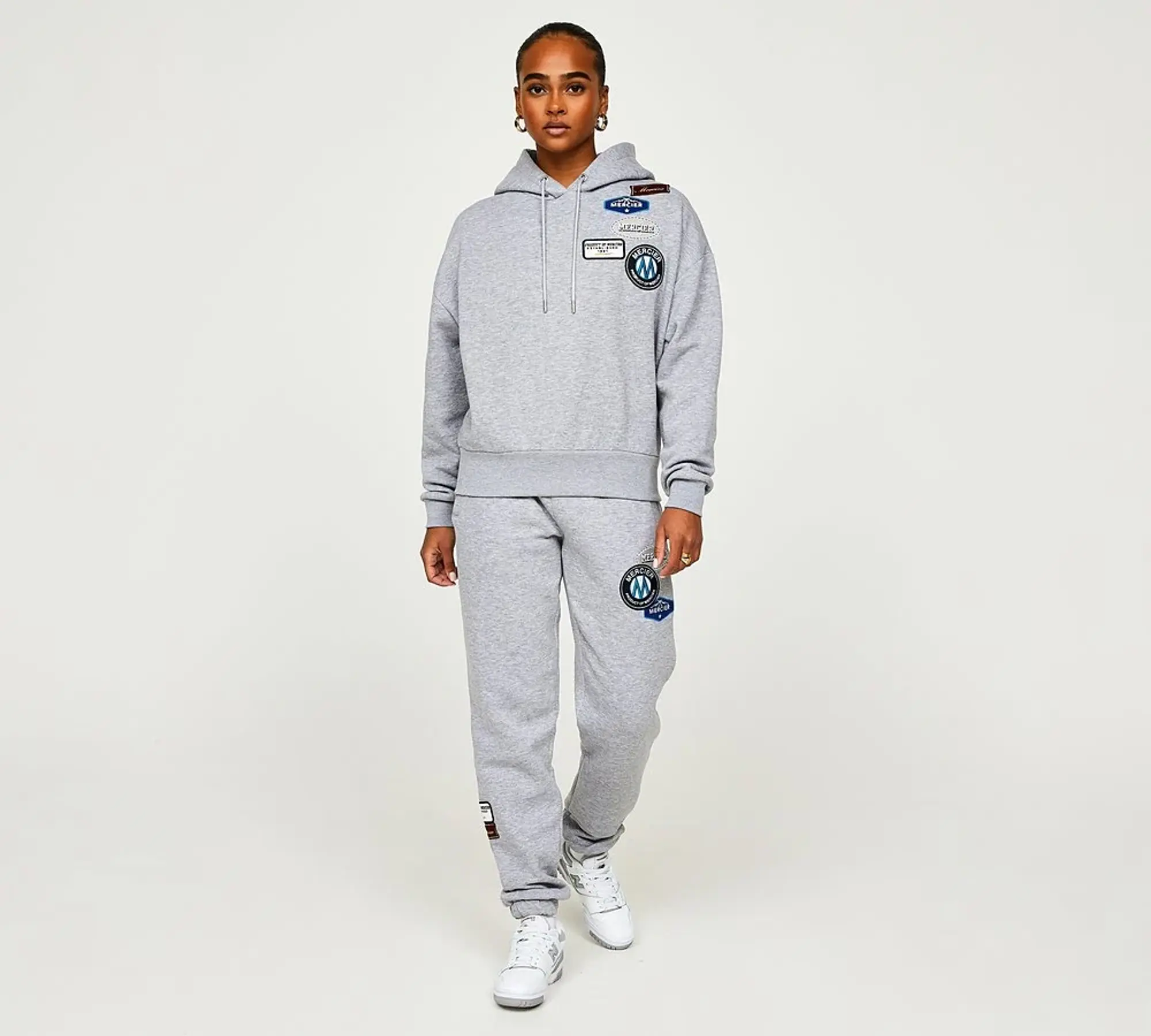 Mercier Womens Original Badge Hoodie - Grey - Size S - Grey